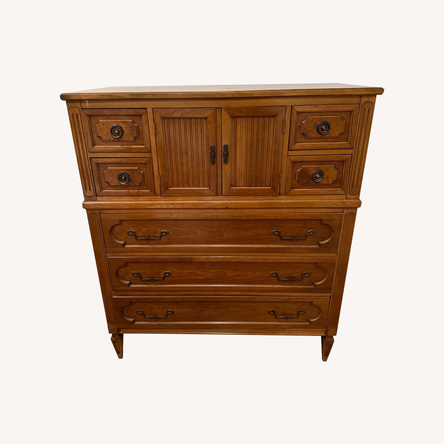 Vintage Dresser Seven Drawer Gentleman's Chest - image-0