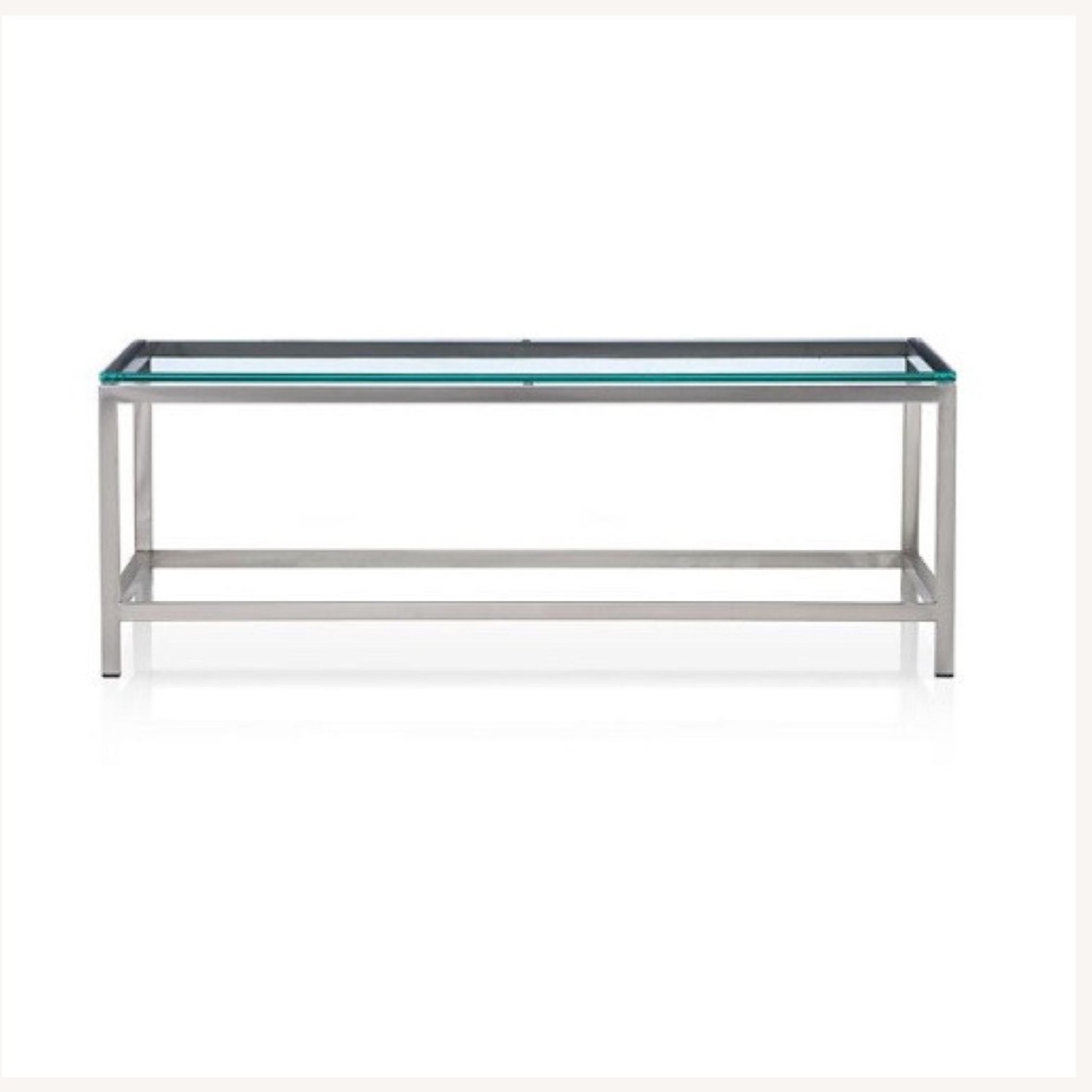 Crate & Barrel Era Rectangle Glass Coffee Table - image-4