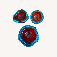 Vintage Murano Red and Blue Glass Bowl