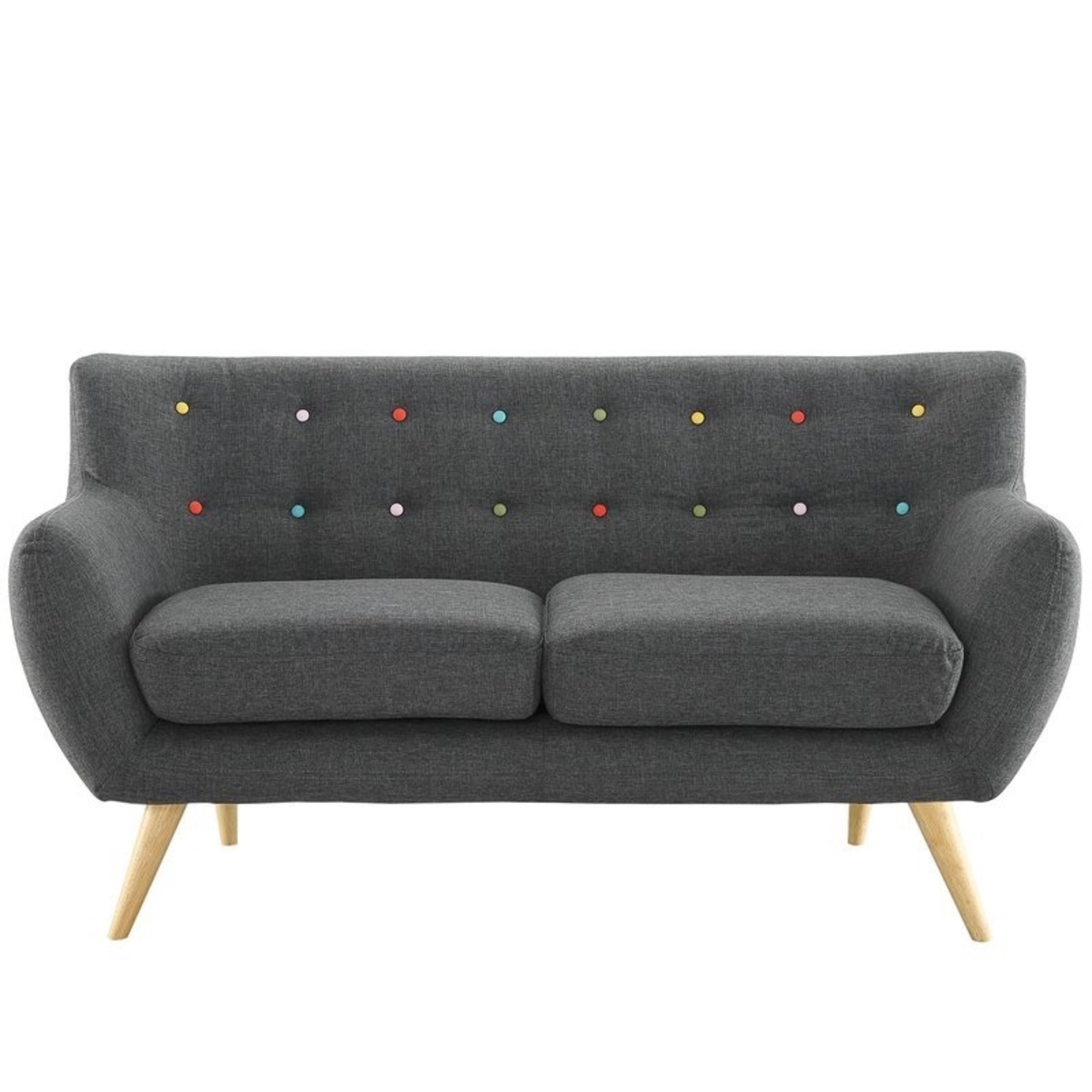 Wayfair Meggie Dark Grey Loveseat - image-1