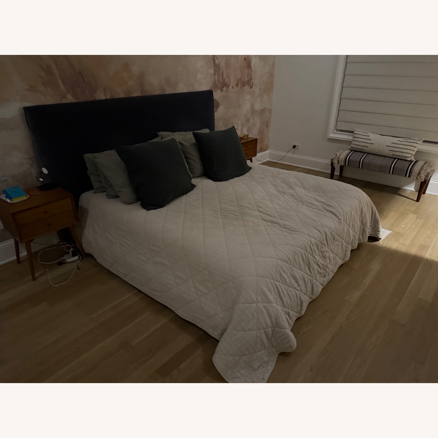 Maiden Home Wythe King Bed (Grey Perf. Velvet) - image-3