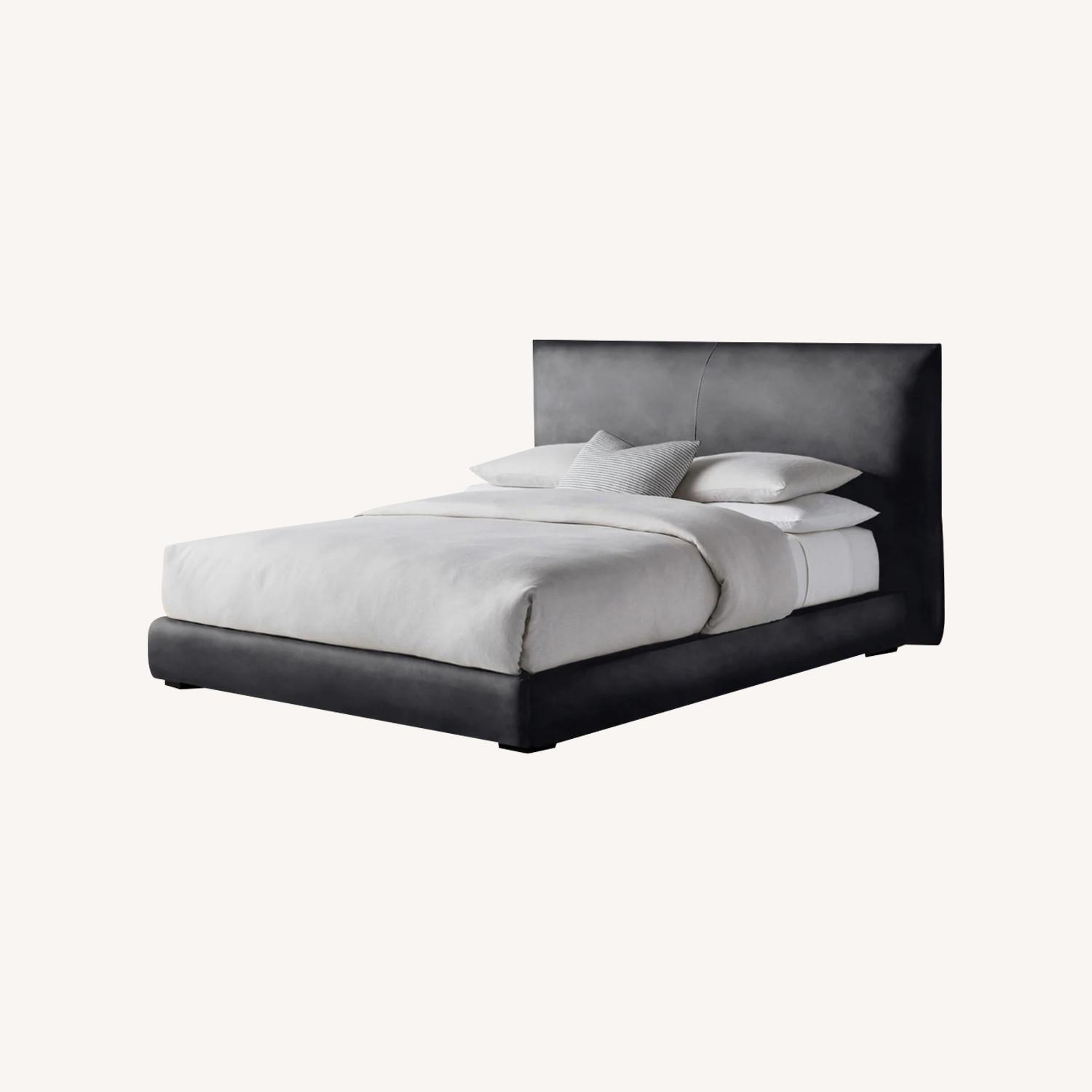 Maiden Home Wythe King Bed (Grey Perf. Velvet) - image-0