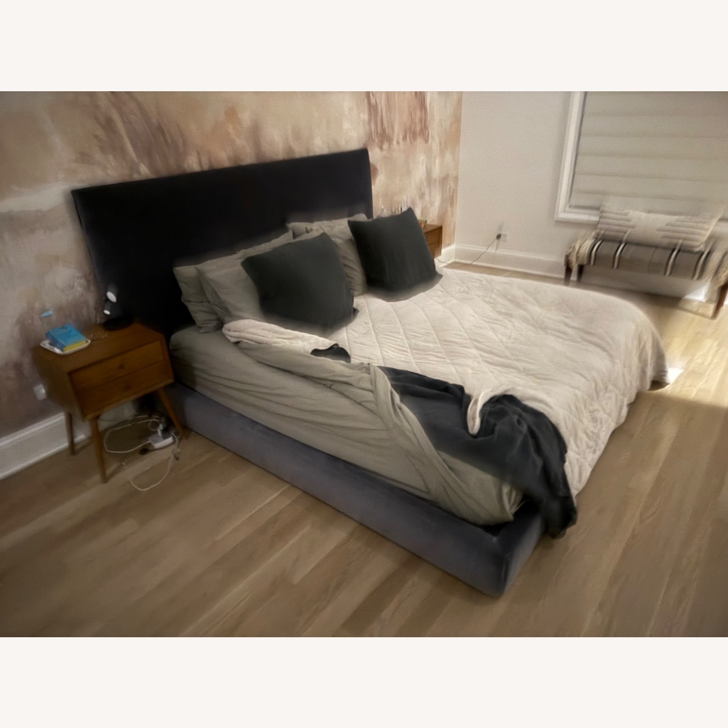 Maiden Home Wythe King Bed (Grey Perf. Velvet) - image-2