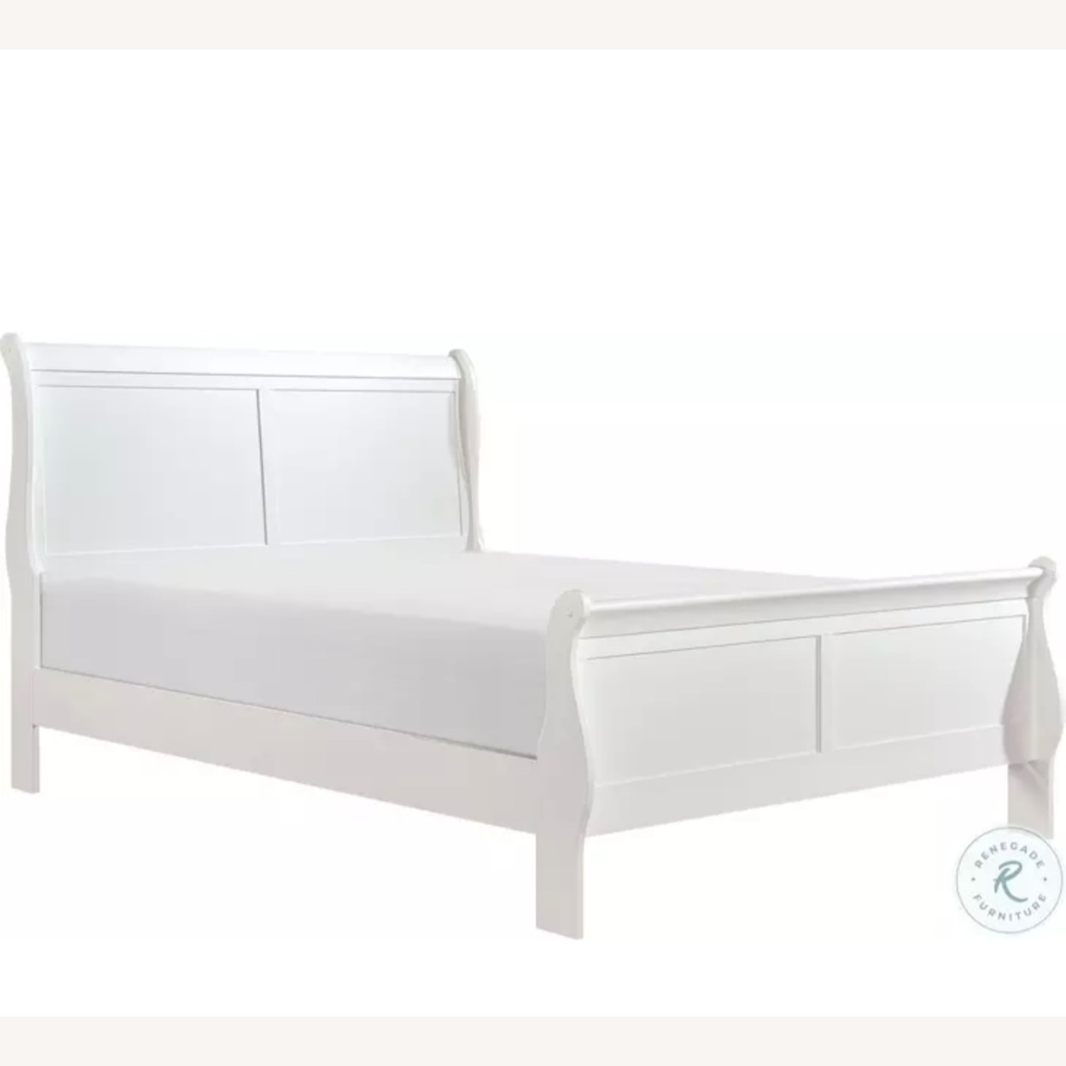 White Full Size Sleigh Bed  - image-1
