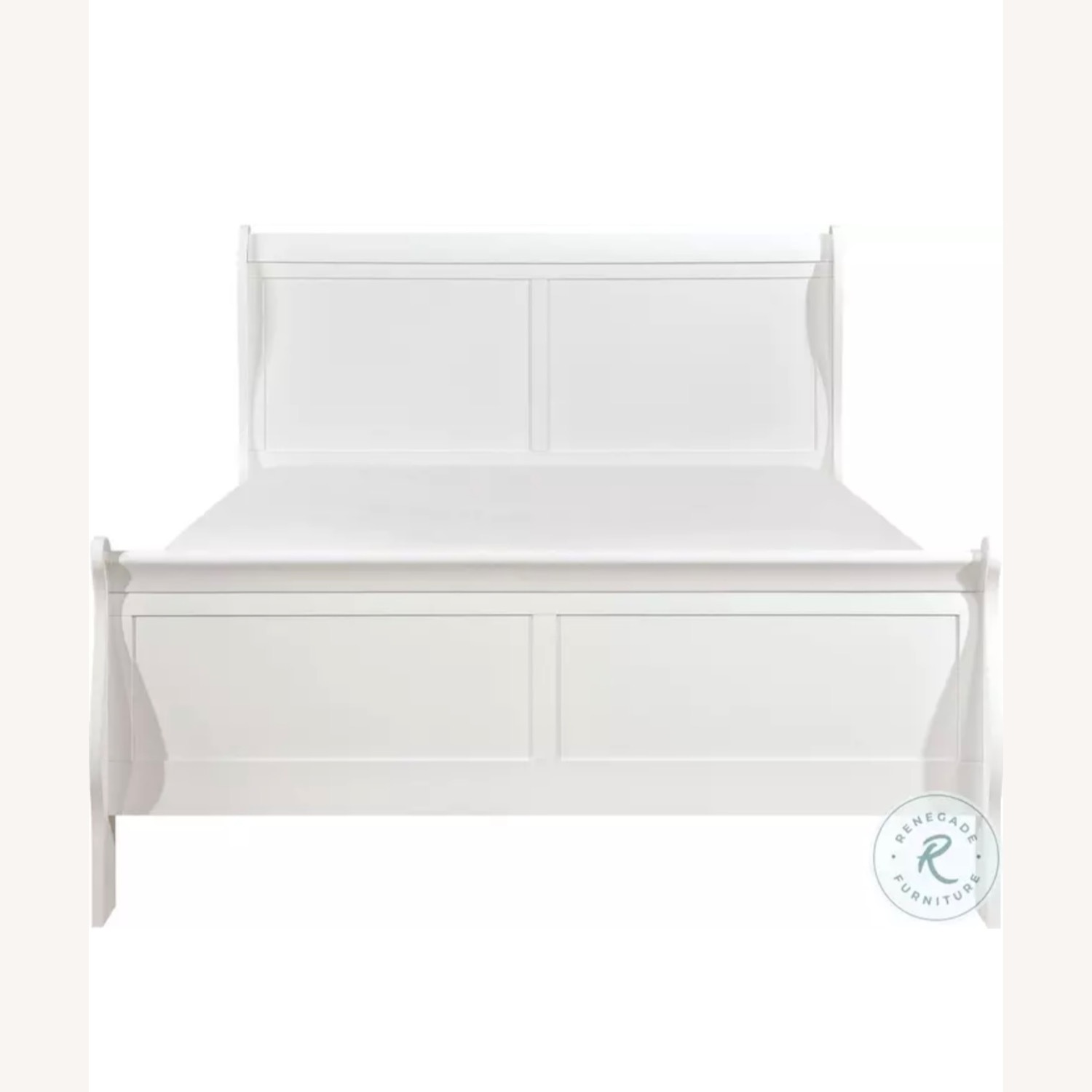 White Full Size Sleigh Bed  - image-2