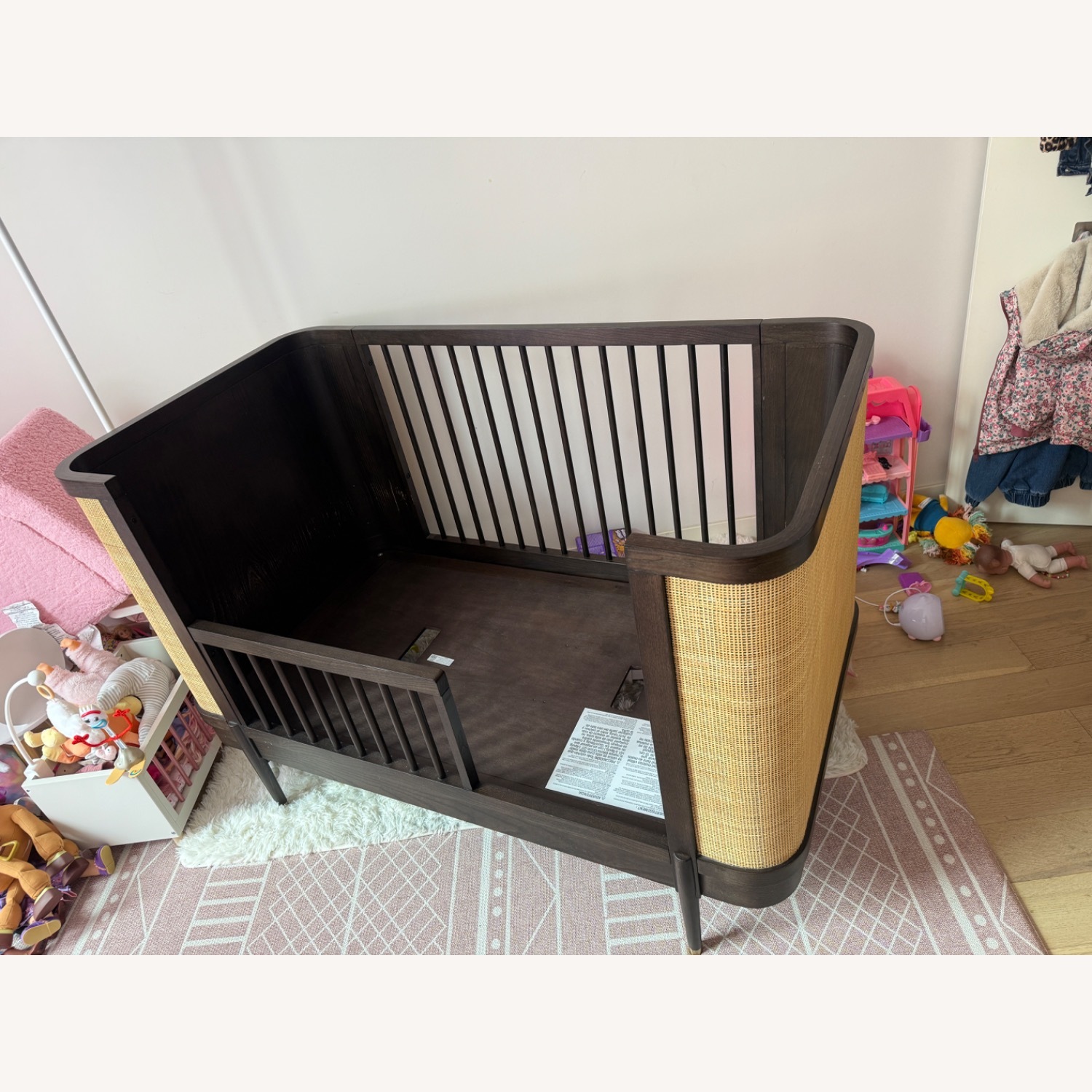 Crate & Kids Thornhill Black/Natural Crib & Toddler Rail  - image-8