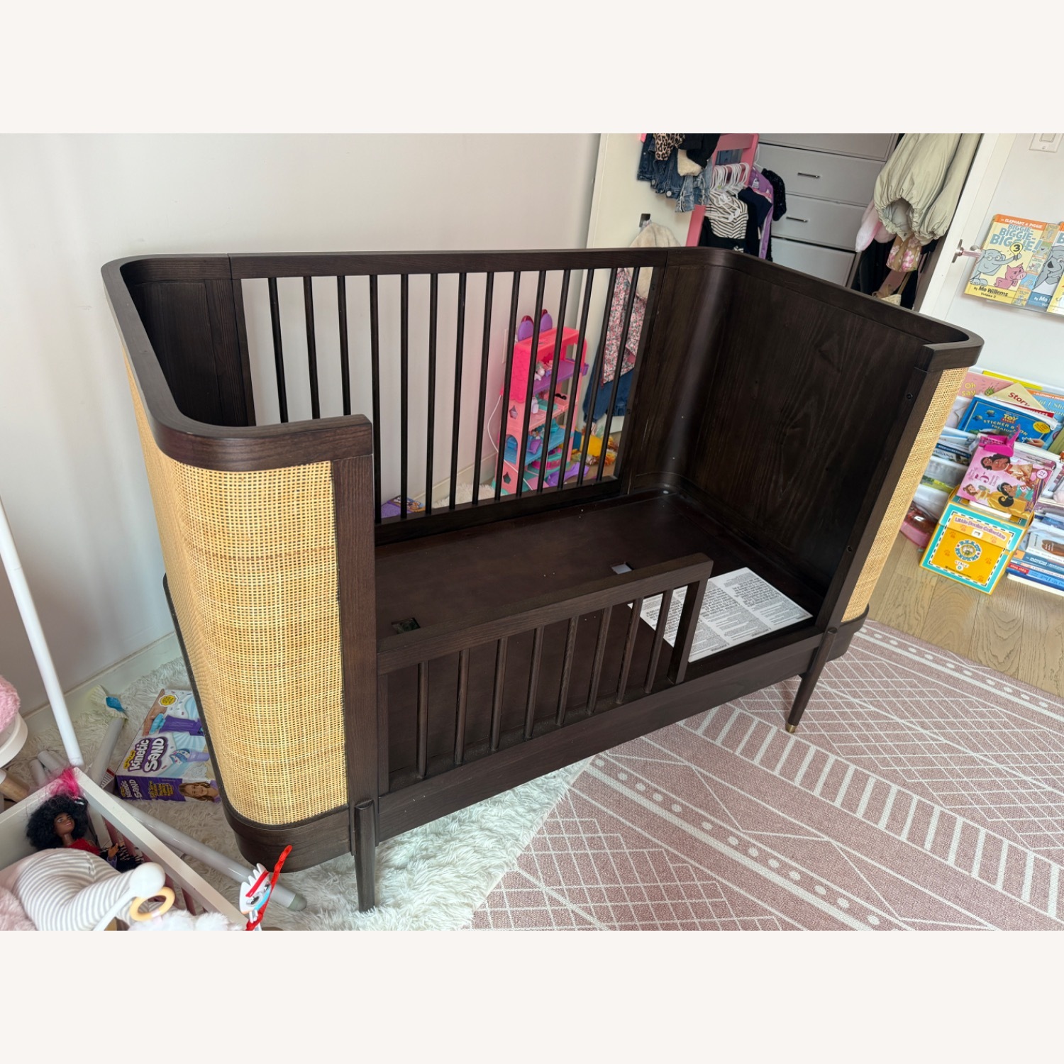 Crate & Kids Thornhill Black/Natural Crib & Toddler Rail  - image-6