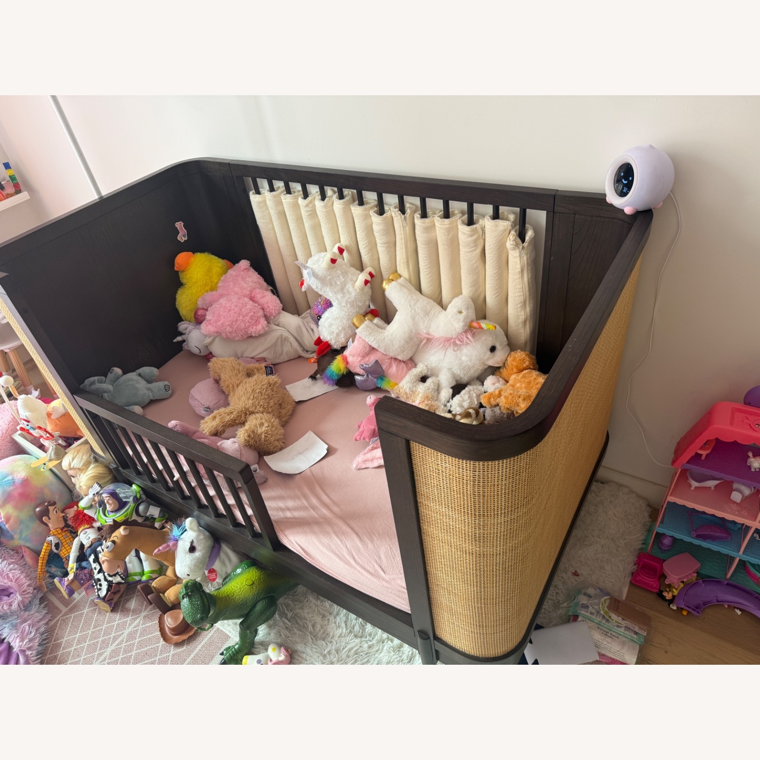 Crate & Kids Thornhill Black/Natural Crib & Toddler Rail  - image-1