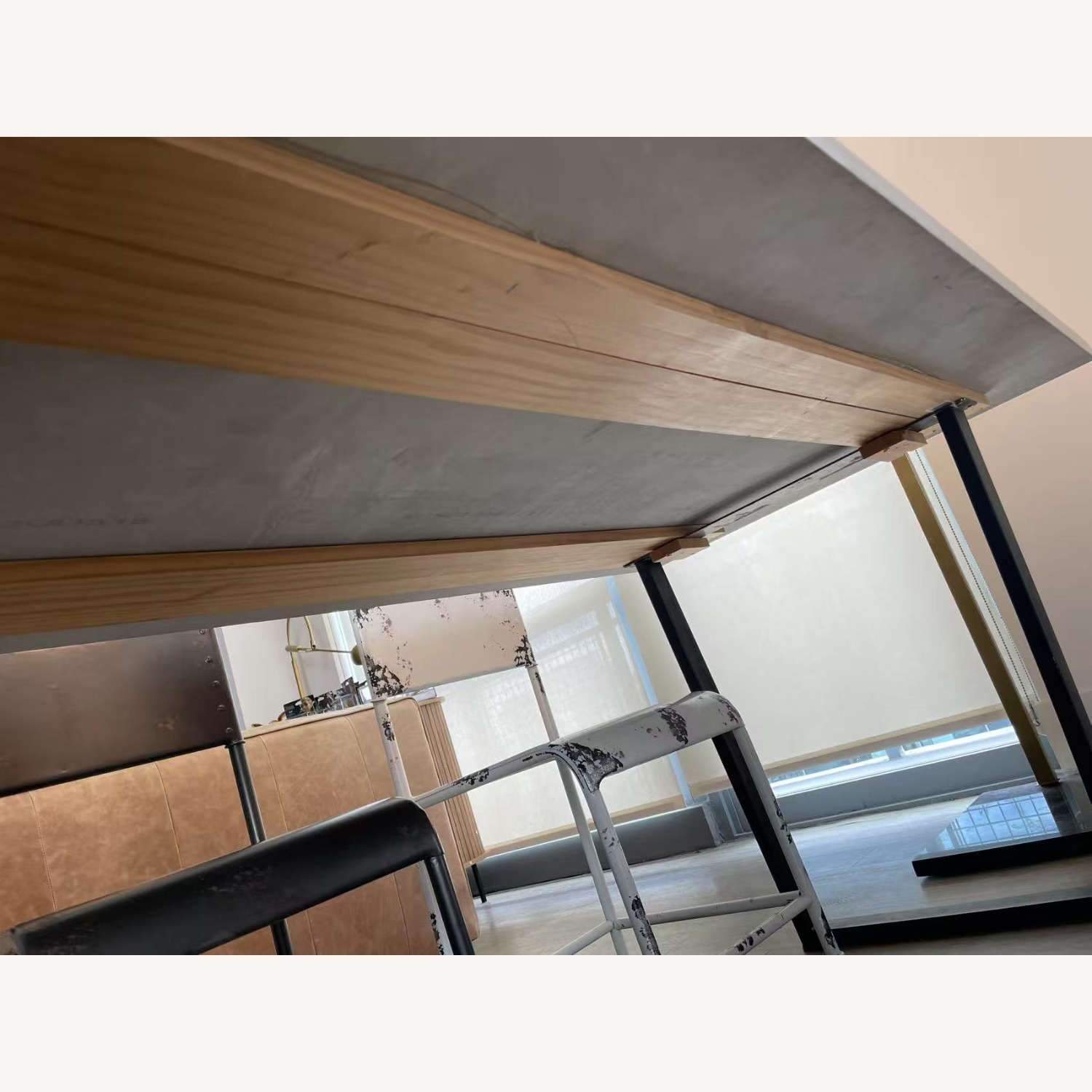 Marble Dining Set (with 5 Industrial Style Chairs) - image-4