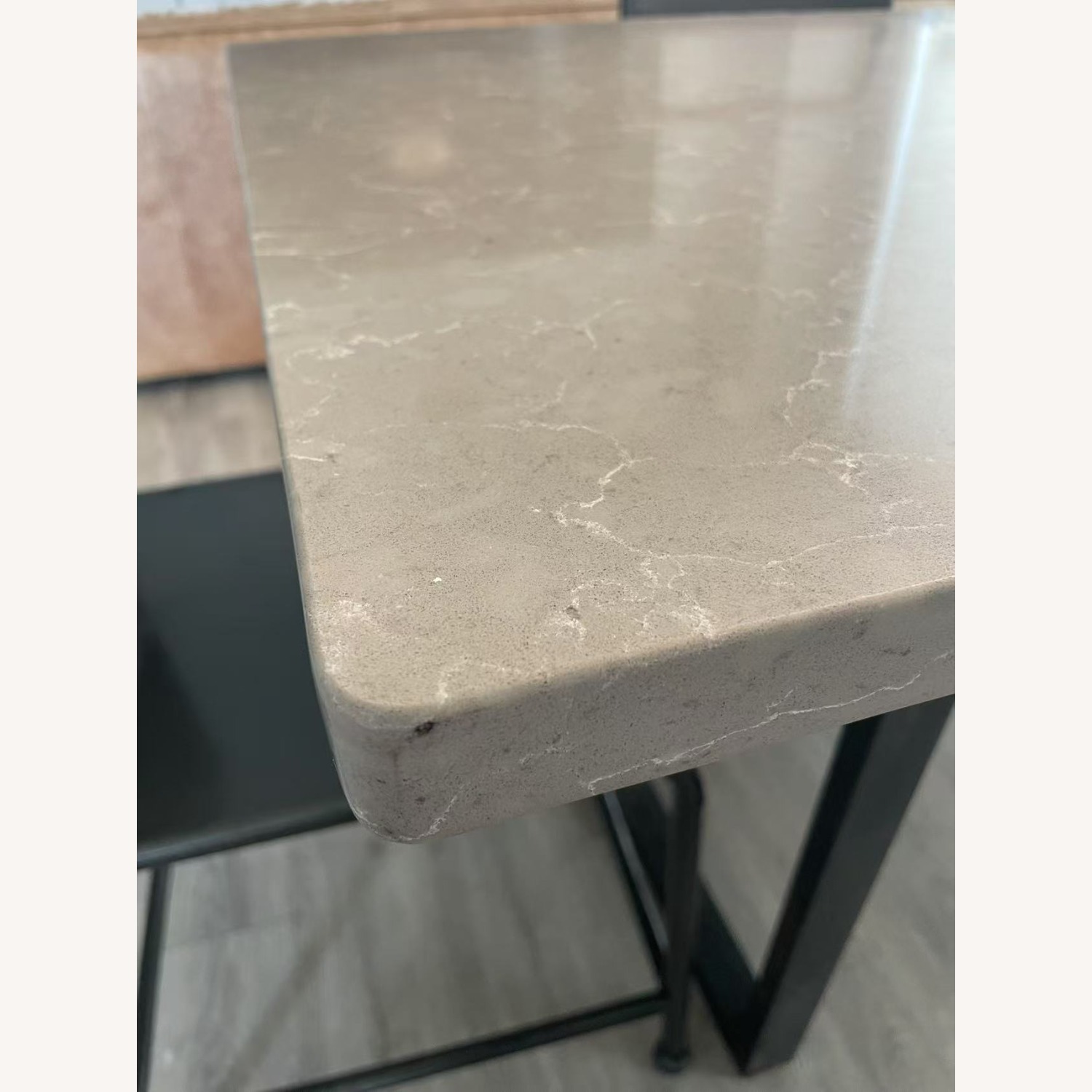 Marble Dining Set (with 5 Industrial Style Chairs) - image-1