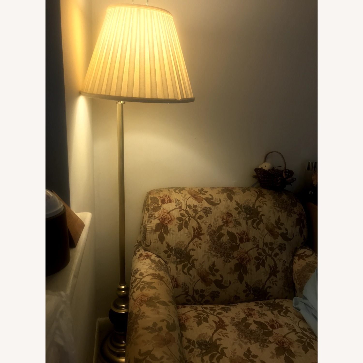 Upholstered Vintage Floral Armchair - image-4
