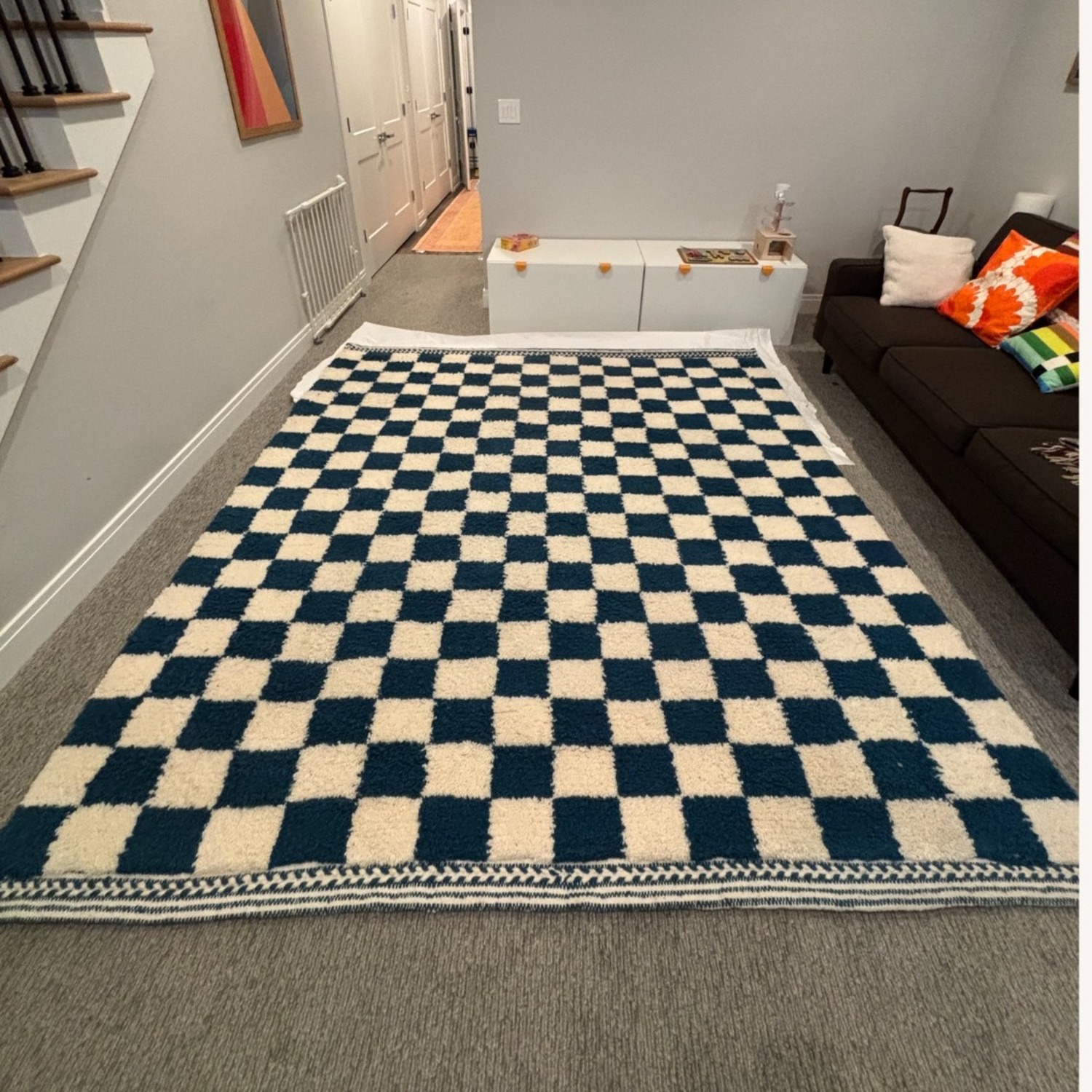 8 x 8 Moroccan Shag Rug Handmade - image-3