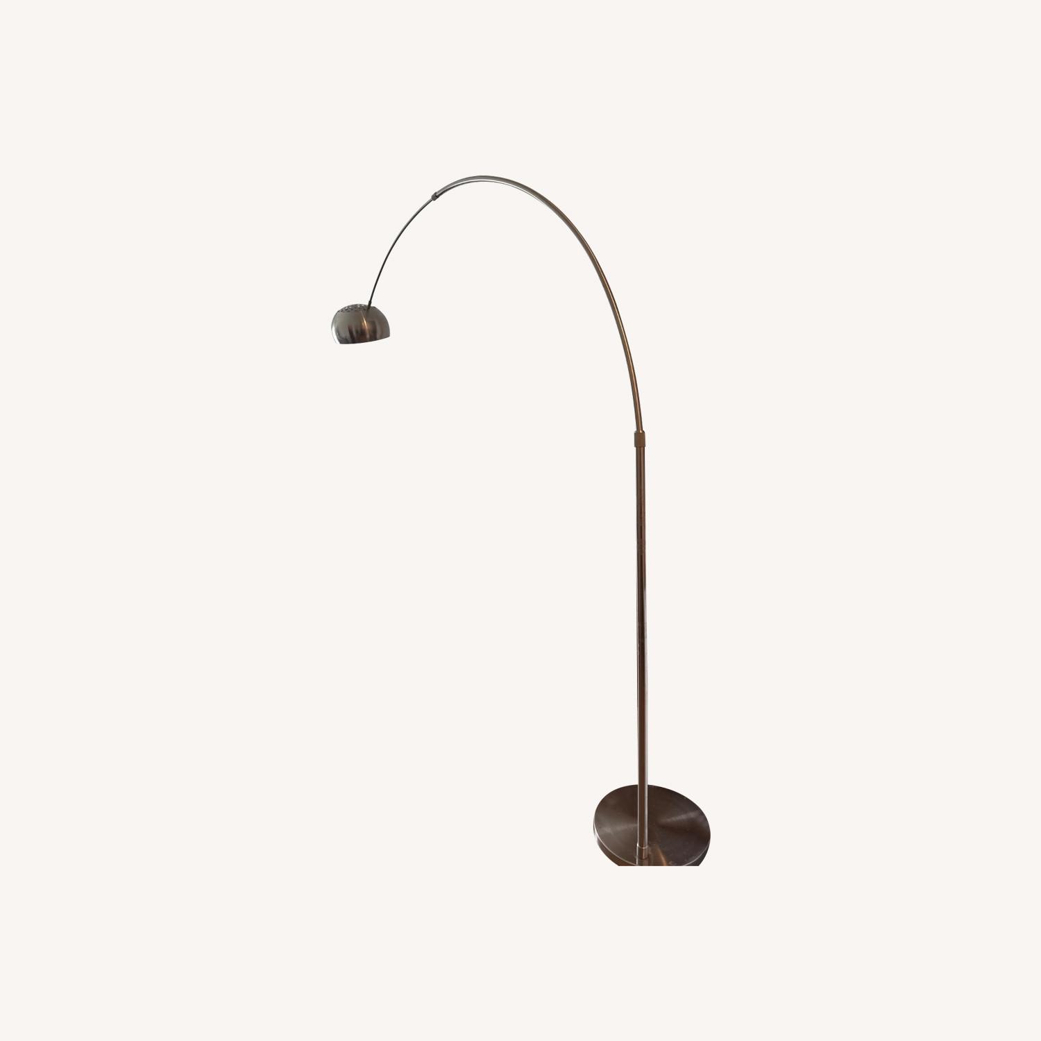 Jensen Lewis Modern Arc Floor Lamp with Metal Base - image-0