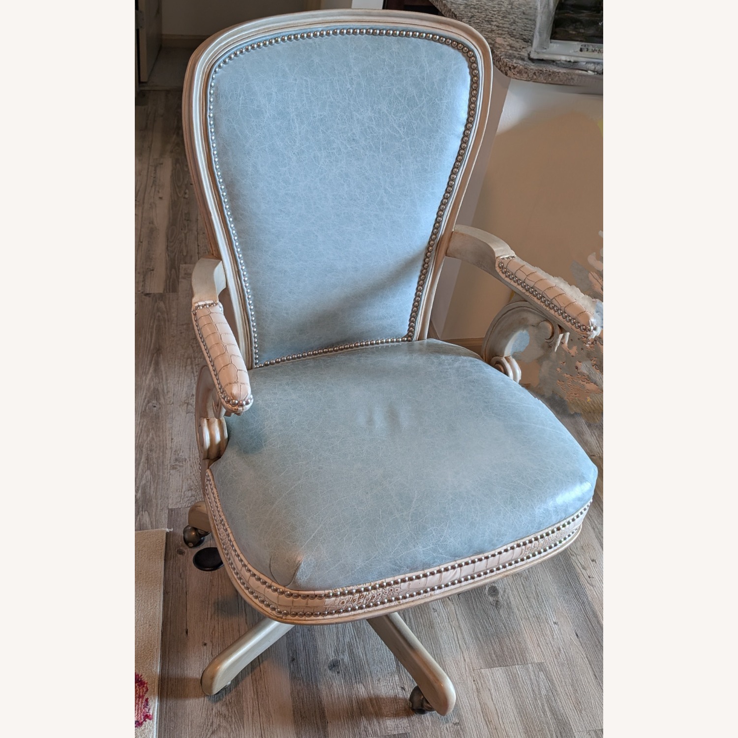 Horchow Massoud Custom Leather Chair - image-3