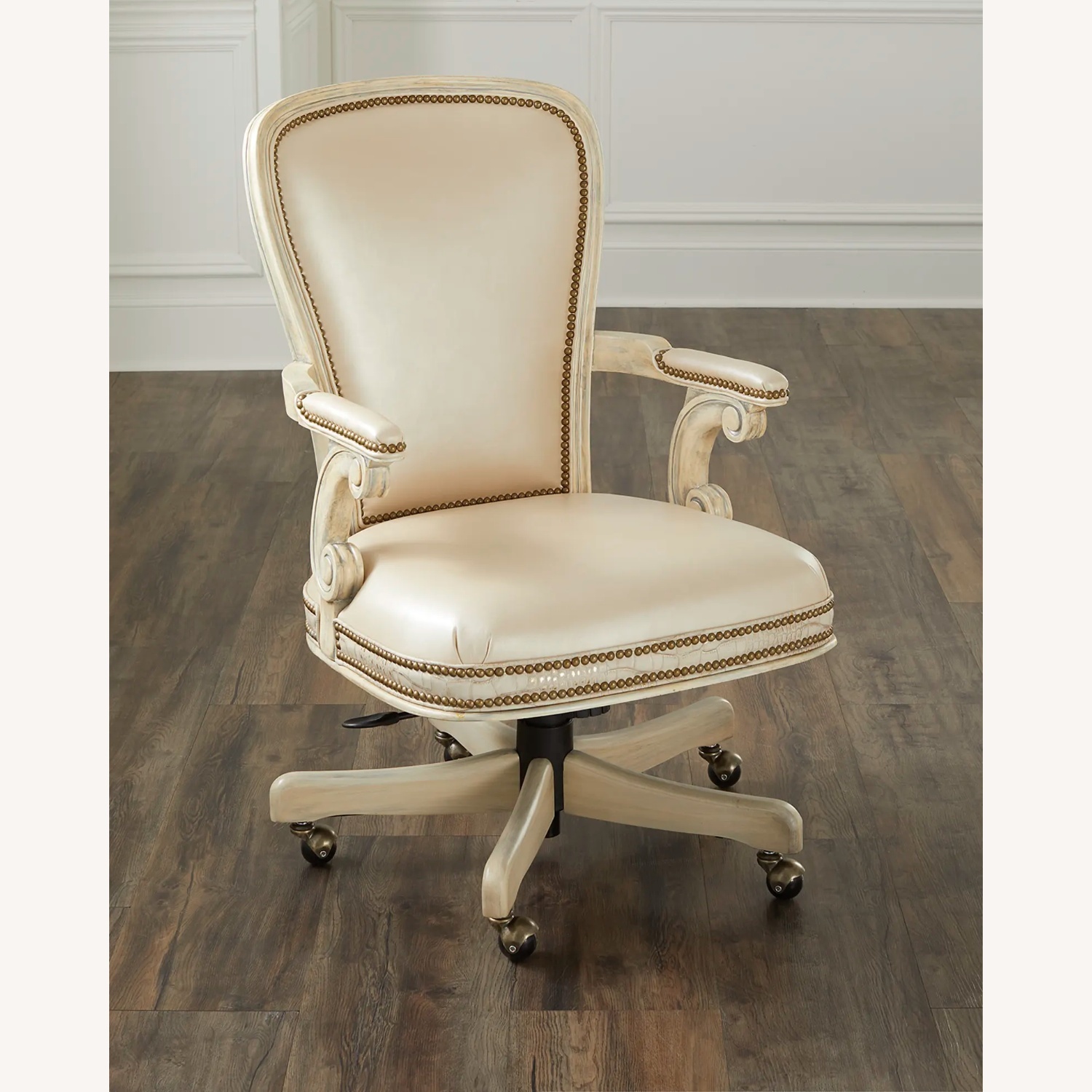 Horchow Massoud Custom Leather Chair - image-4