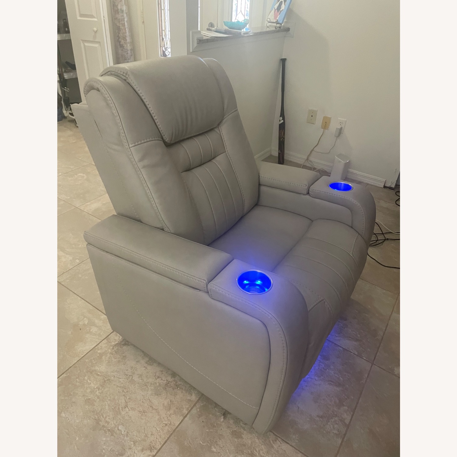 Kane's Furniture Grey Recliner - image-2