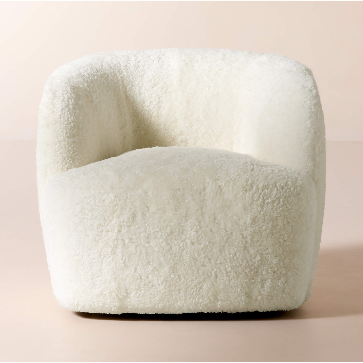 CB2 Gwyneth Shearling Swivel Chair  - image-0
