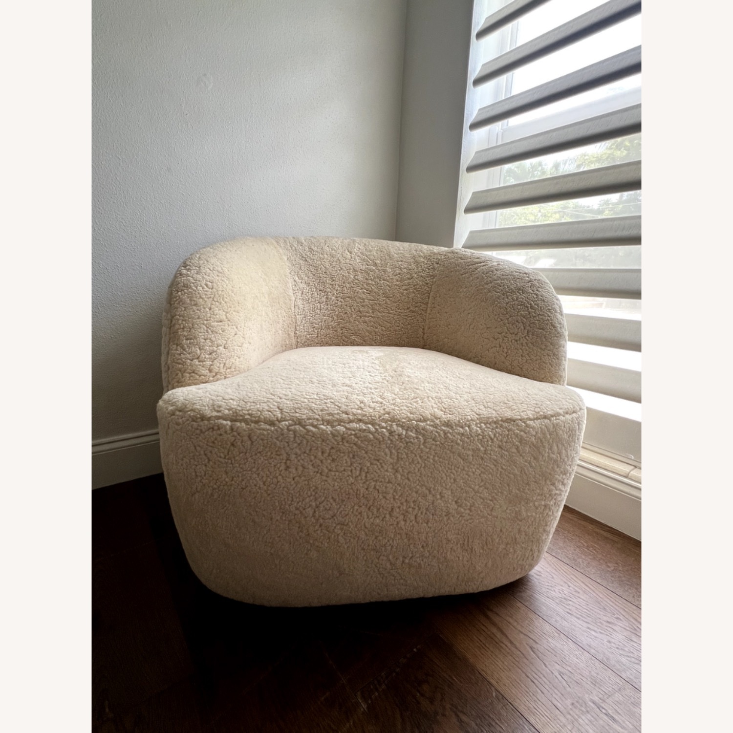 CB2 Gwyneth Shearling Swivel Chair  - image-2