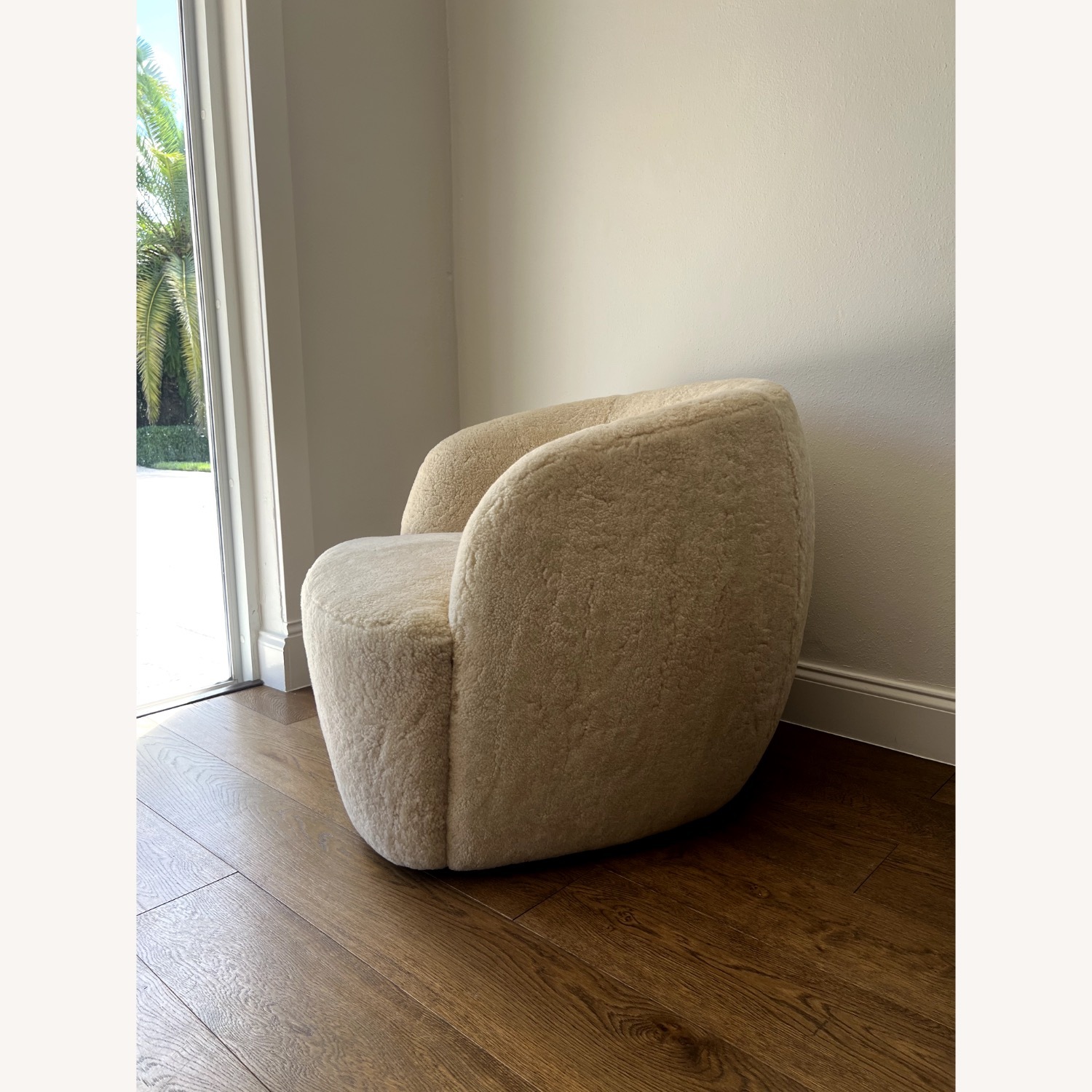 CB2 Gwyneth Shearling Swivel Chair  - image-11