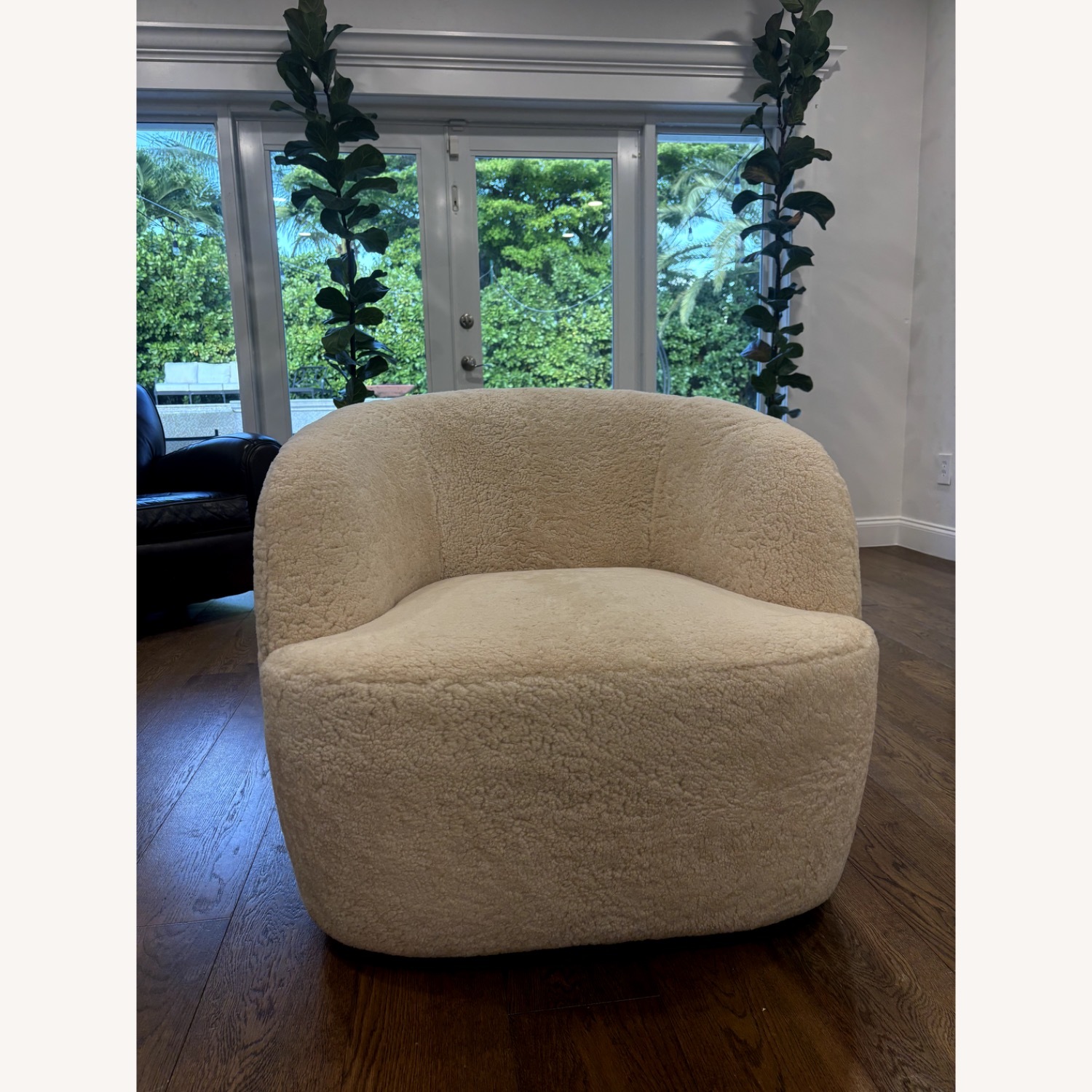 CB2 Gwyneth Shearling Swivel Chair  - image-13