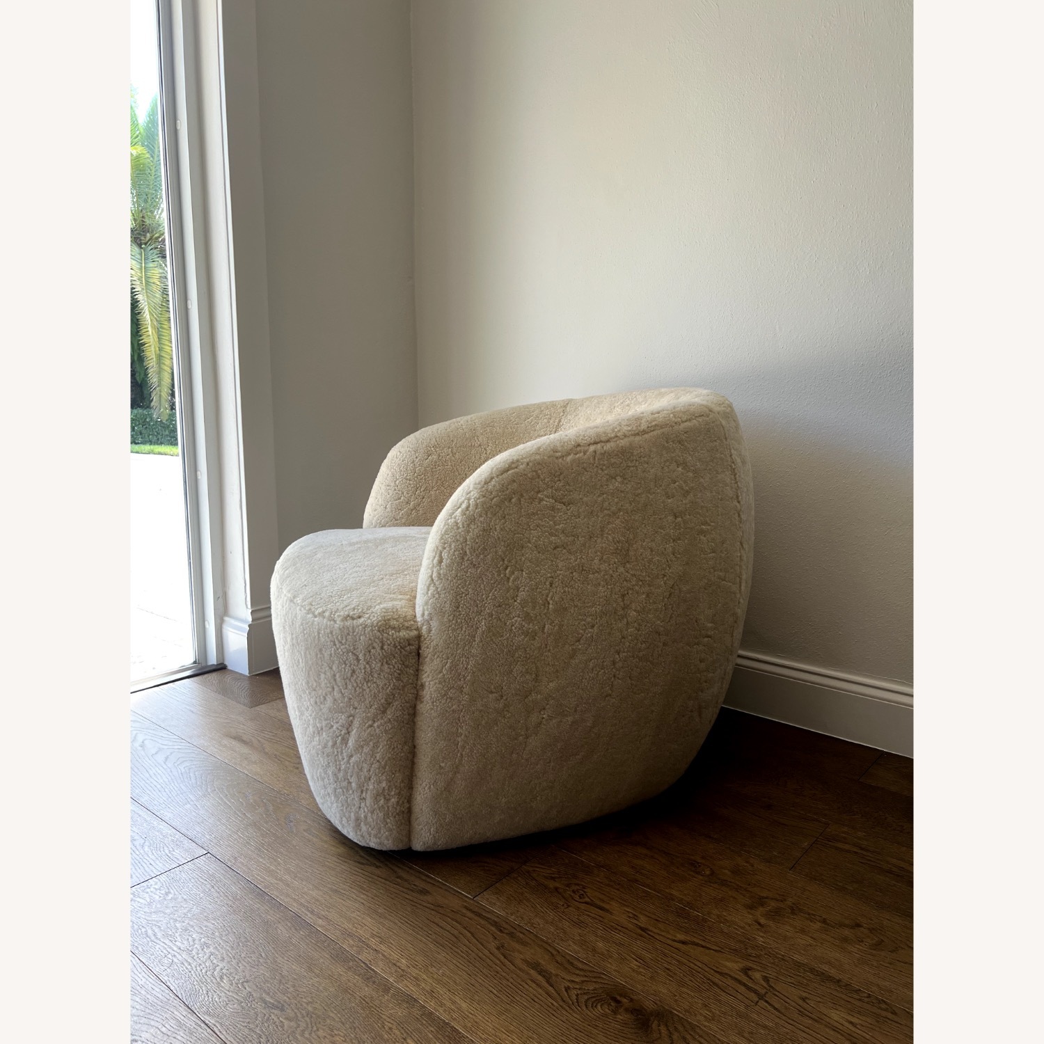 CB2 Gwyneth Shearling Swivel Chair  - image-12