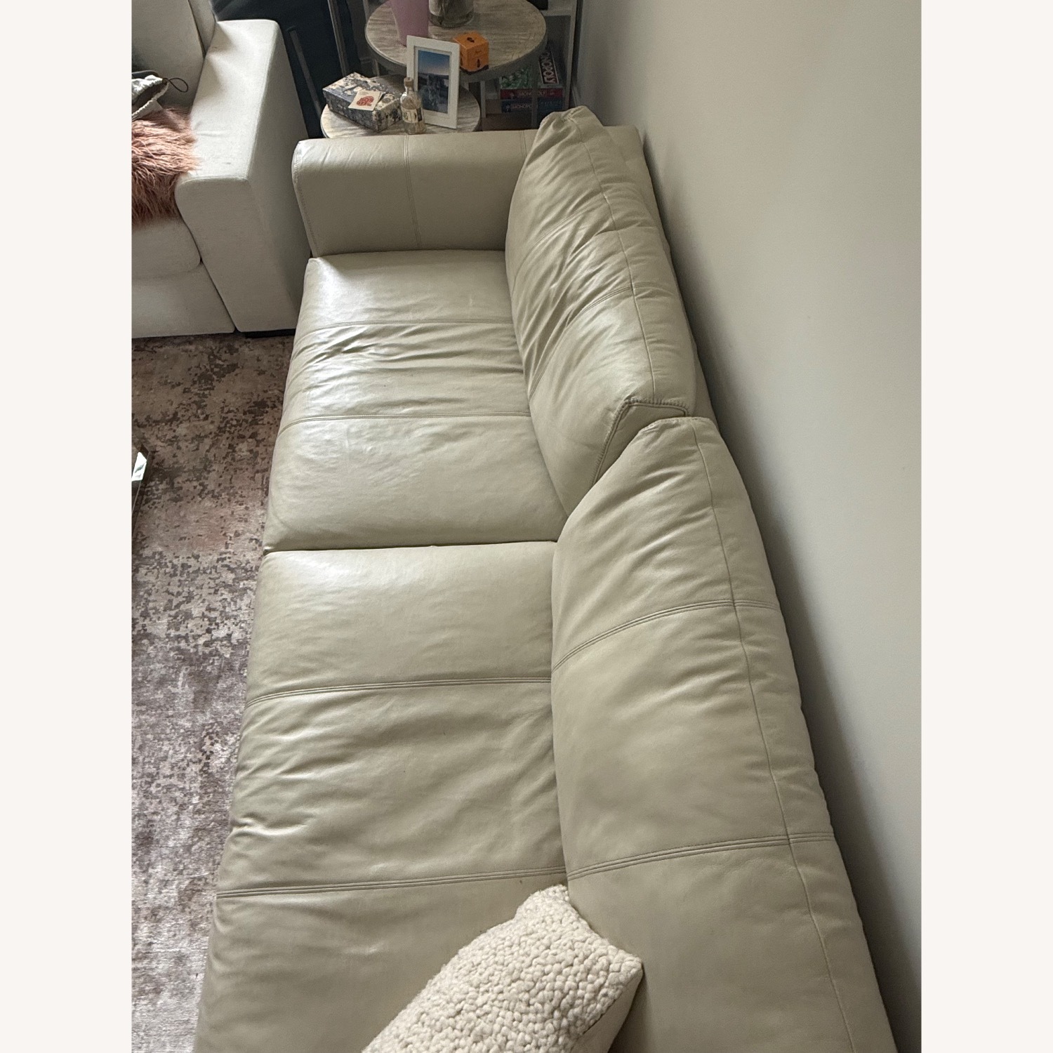 Safavieh Large Leather Sofa - image-5
