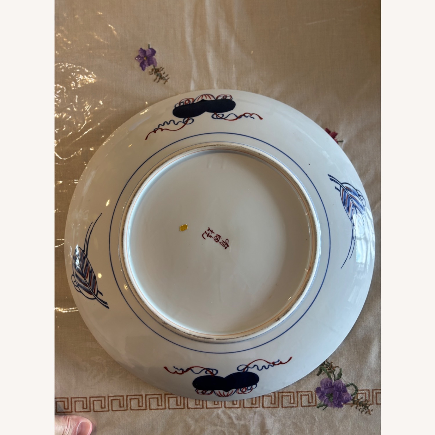 Japanese Imari Enameled Floral & Phoenix Charger  - image-9