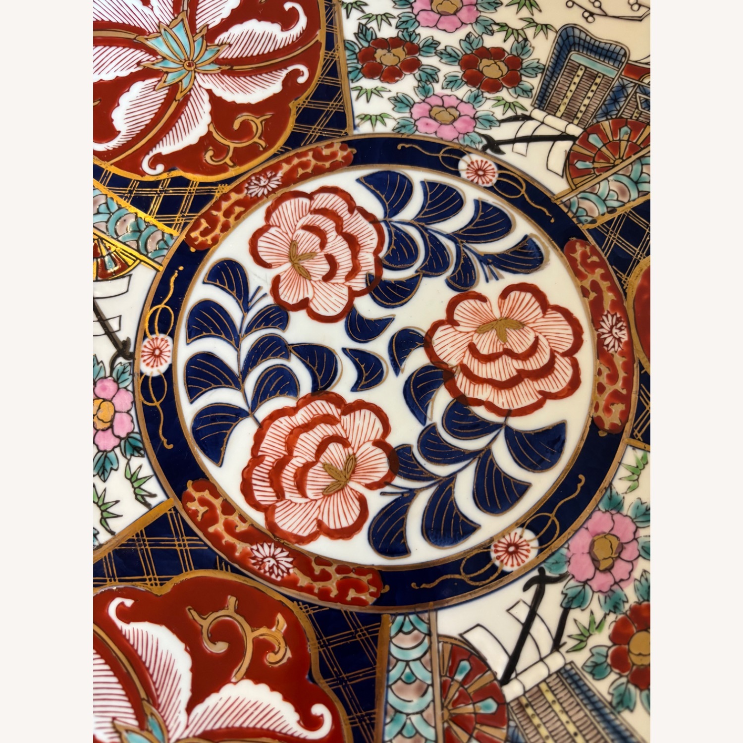 Japanese Imari Enameled Floral & Phoenix Charger  - image-3