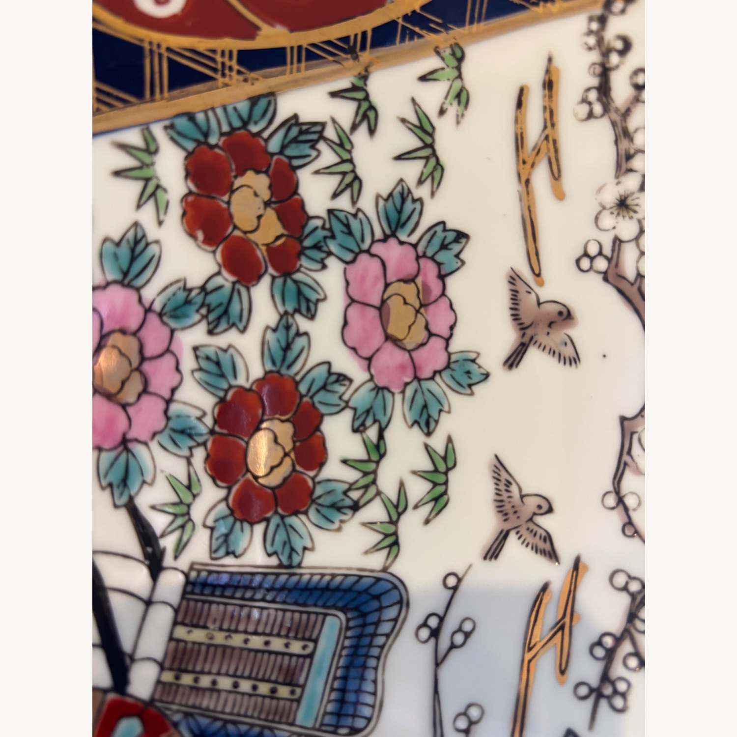 Japanese Imari Enameled Floral & Phoenix Charger  - image-12