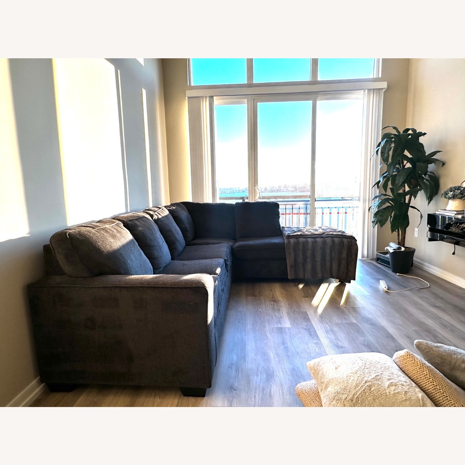 IKEA Charcoal Sectional  - image-3