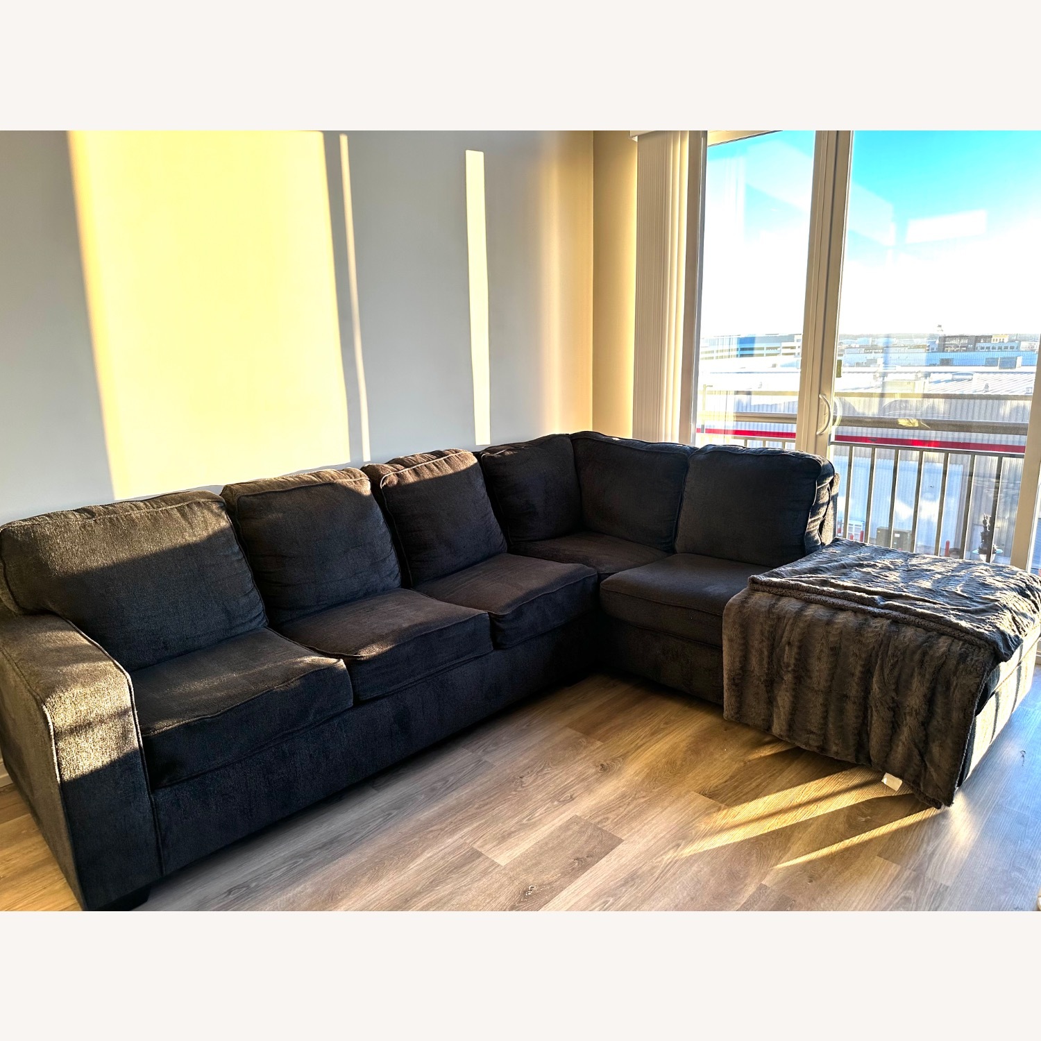 IKEA Charcoal Sectional  - image-1
