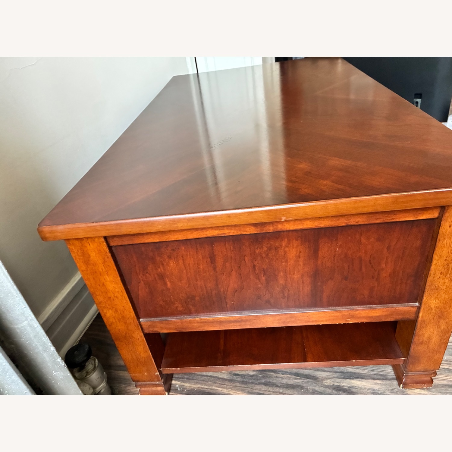 Solid Wood Media Chest w Window Panels - image-3