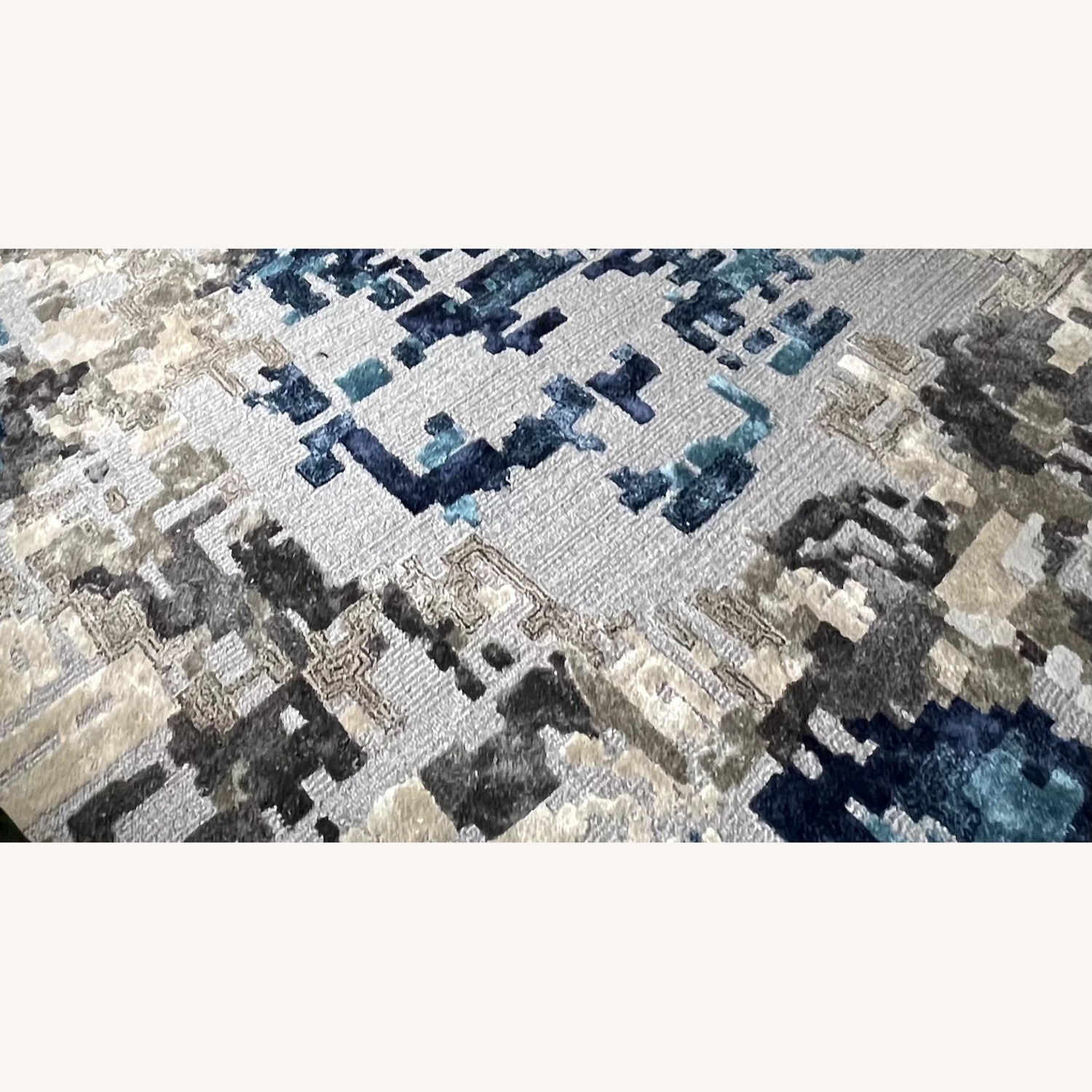 Roche Bobois Pixel Rug in Blues and Greys - image-4