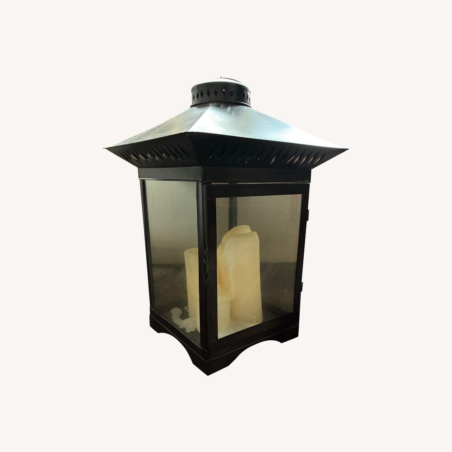 Pottery Barn Metal Candle Lantern - image-0
