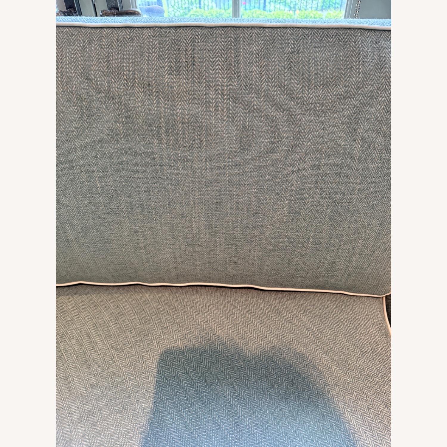  Reupholstered Sectional Light Green Couch - image-3