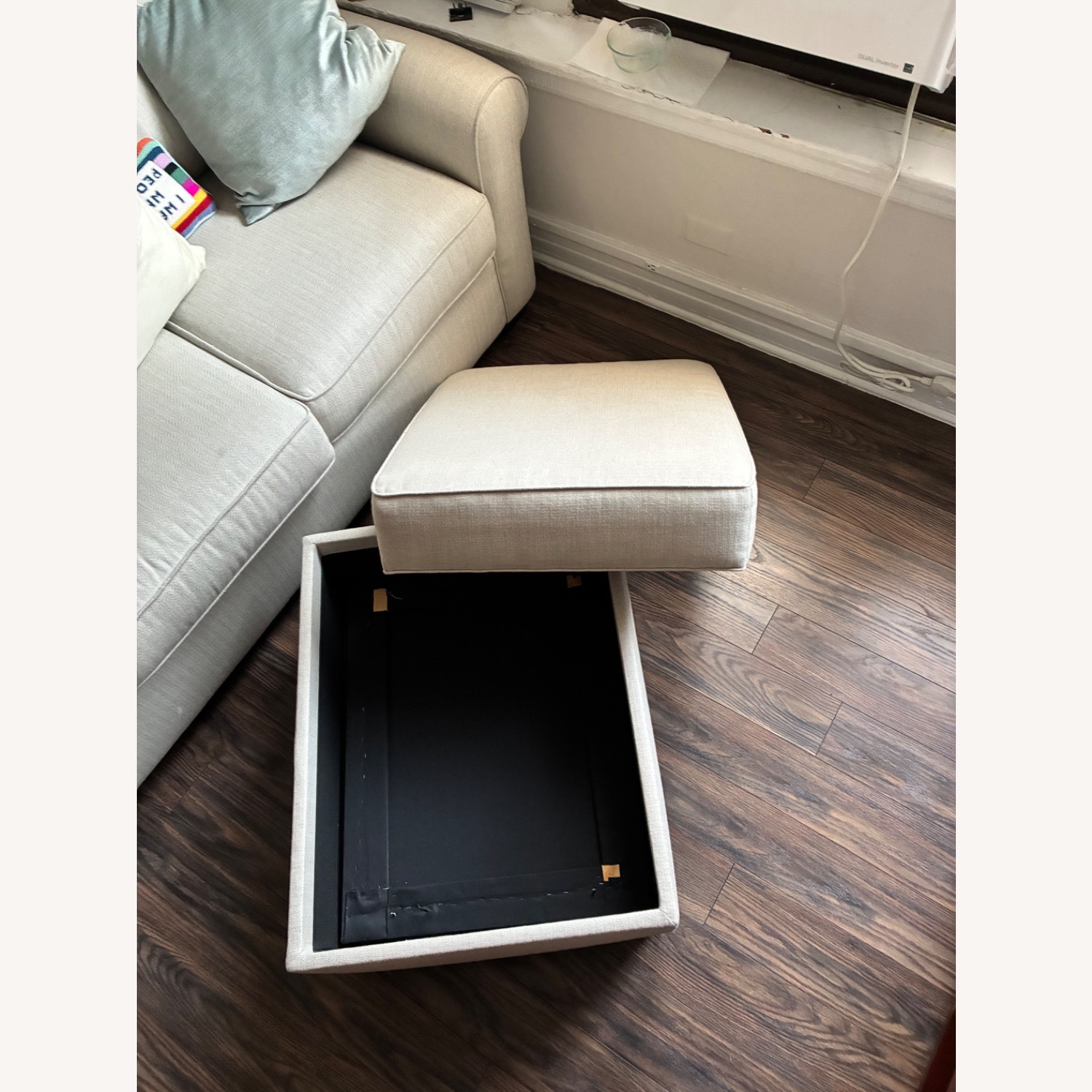 Pottery Barn Storage Ottoman  - image-3
