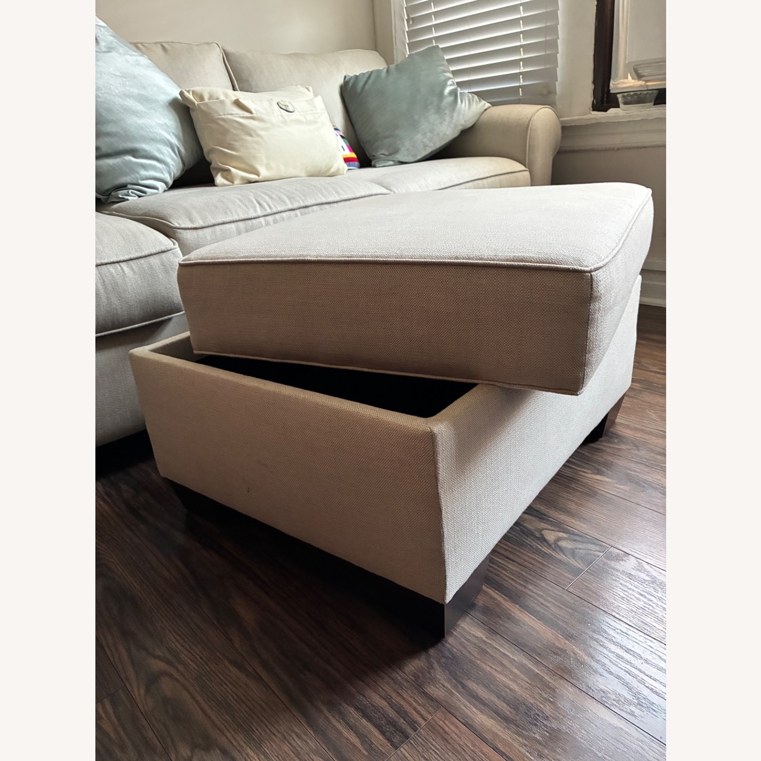 Pottery Barn Storage Ottoman  - image-2