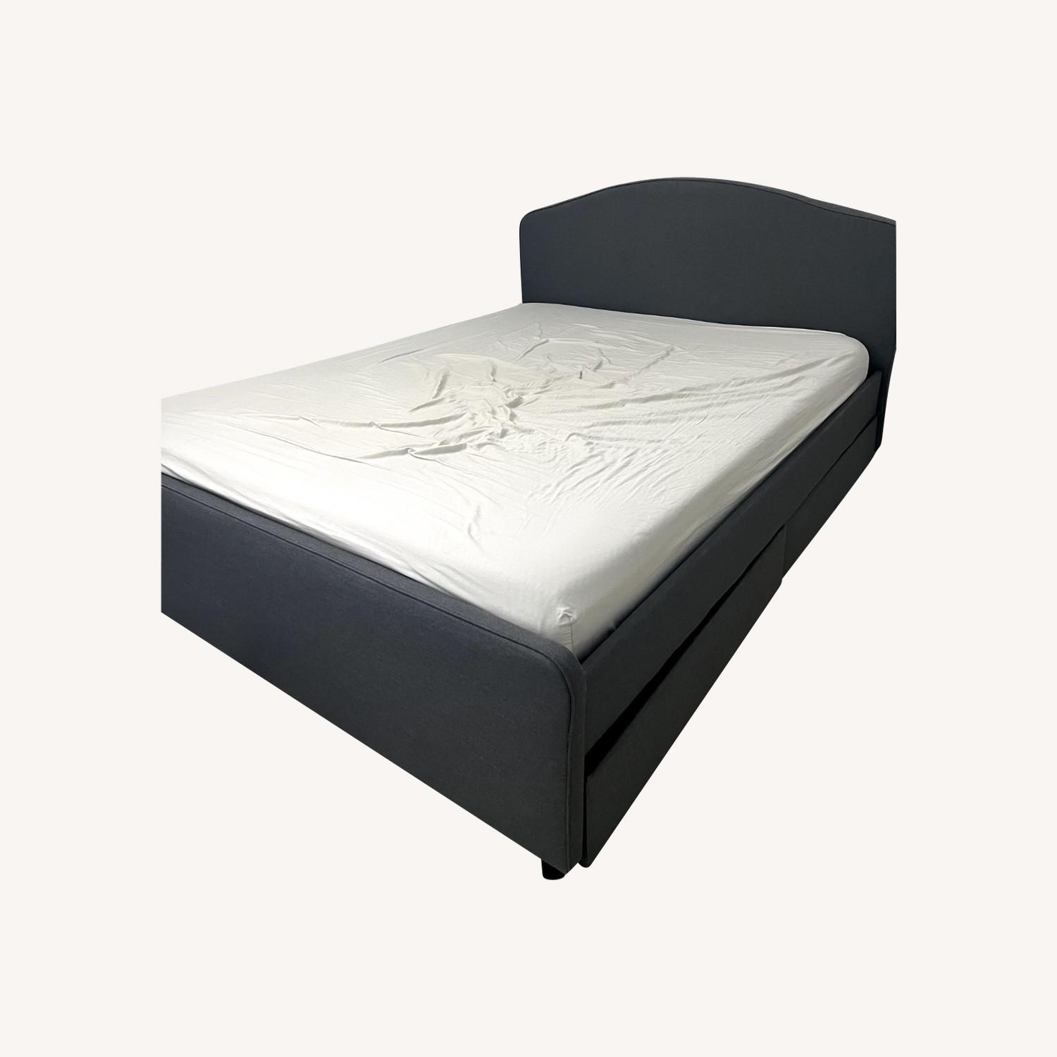 IKEA Hauga Dark Gray Fabric Bed  - image-0