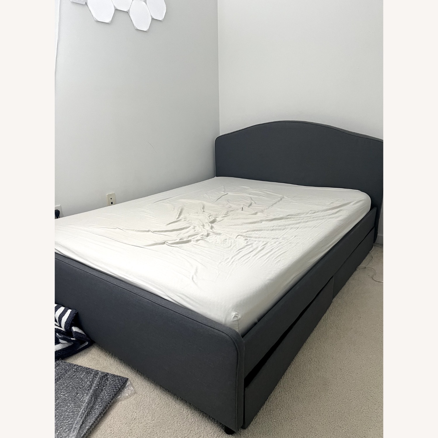 IKEA Hauga Dark Gray Fabric Bed  - image-1