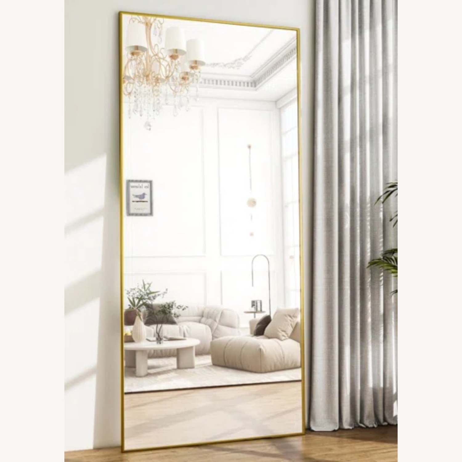 Full Length Gold Mirror  - image-1