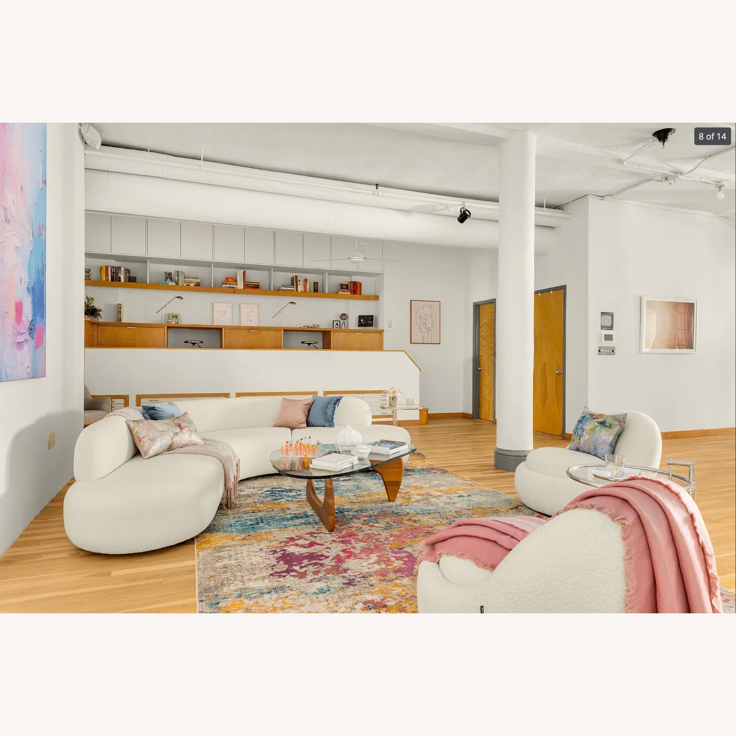 Wade Logan Basem 100" White Modern Sectional - image-6