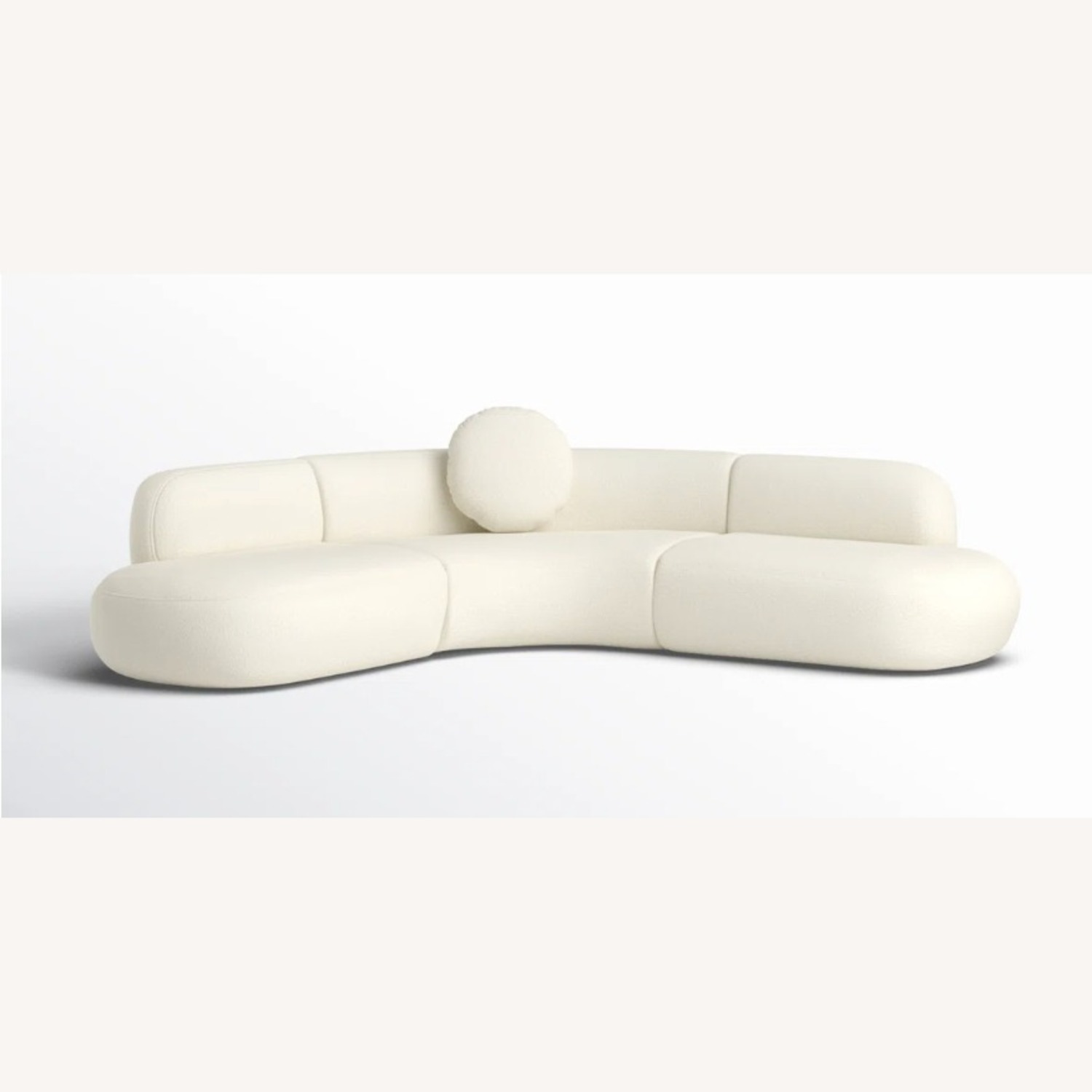 Wade Logan Basem 100" White Modern Sectional - image-1