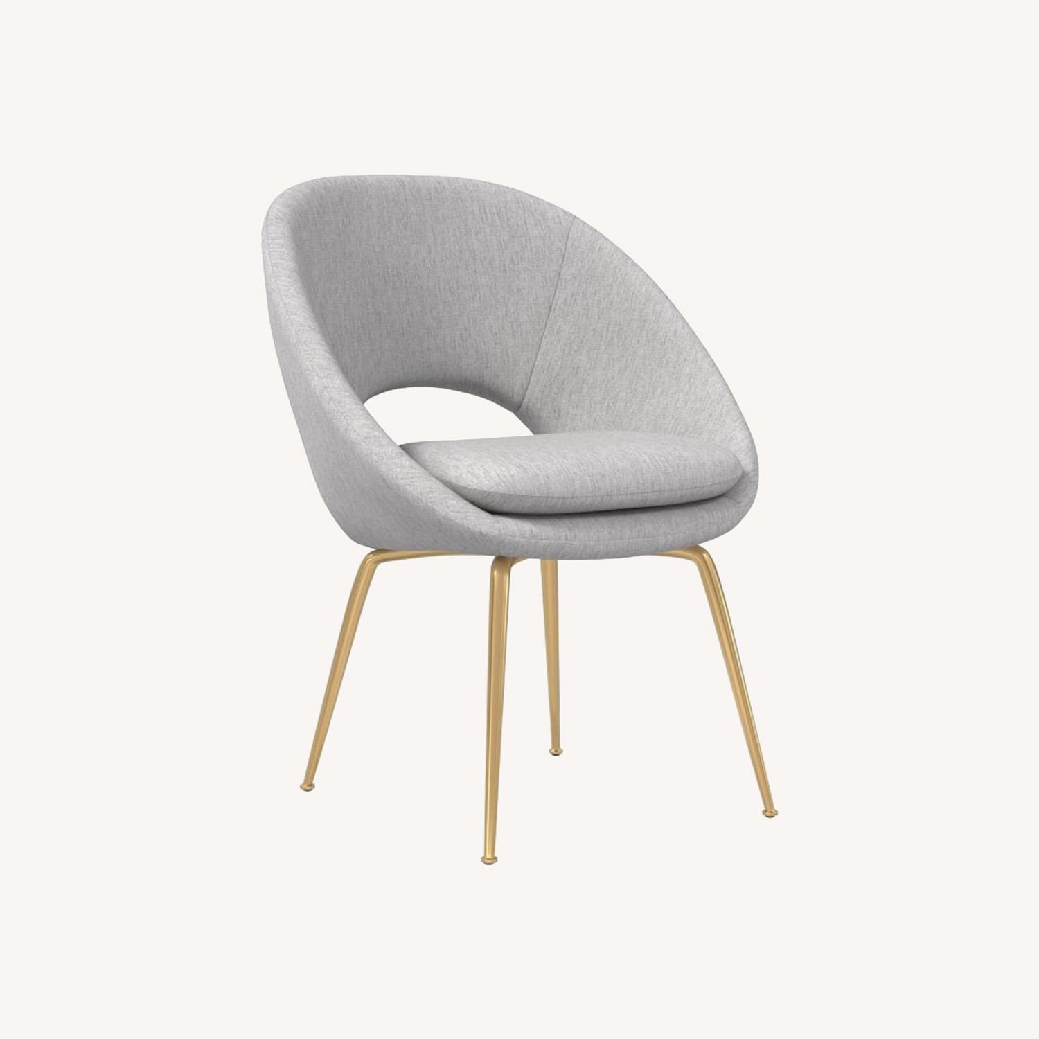 West Elm Orb Light Gray Chairs - image-0