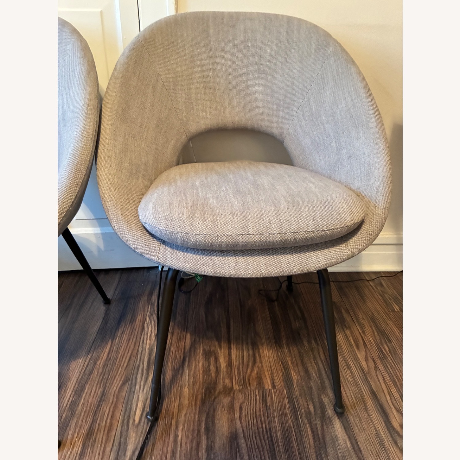 West Elm Orb Light Gray Chairs - image-2