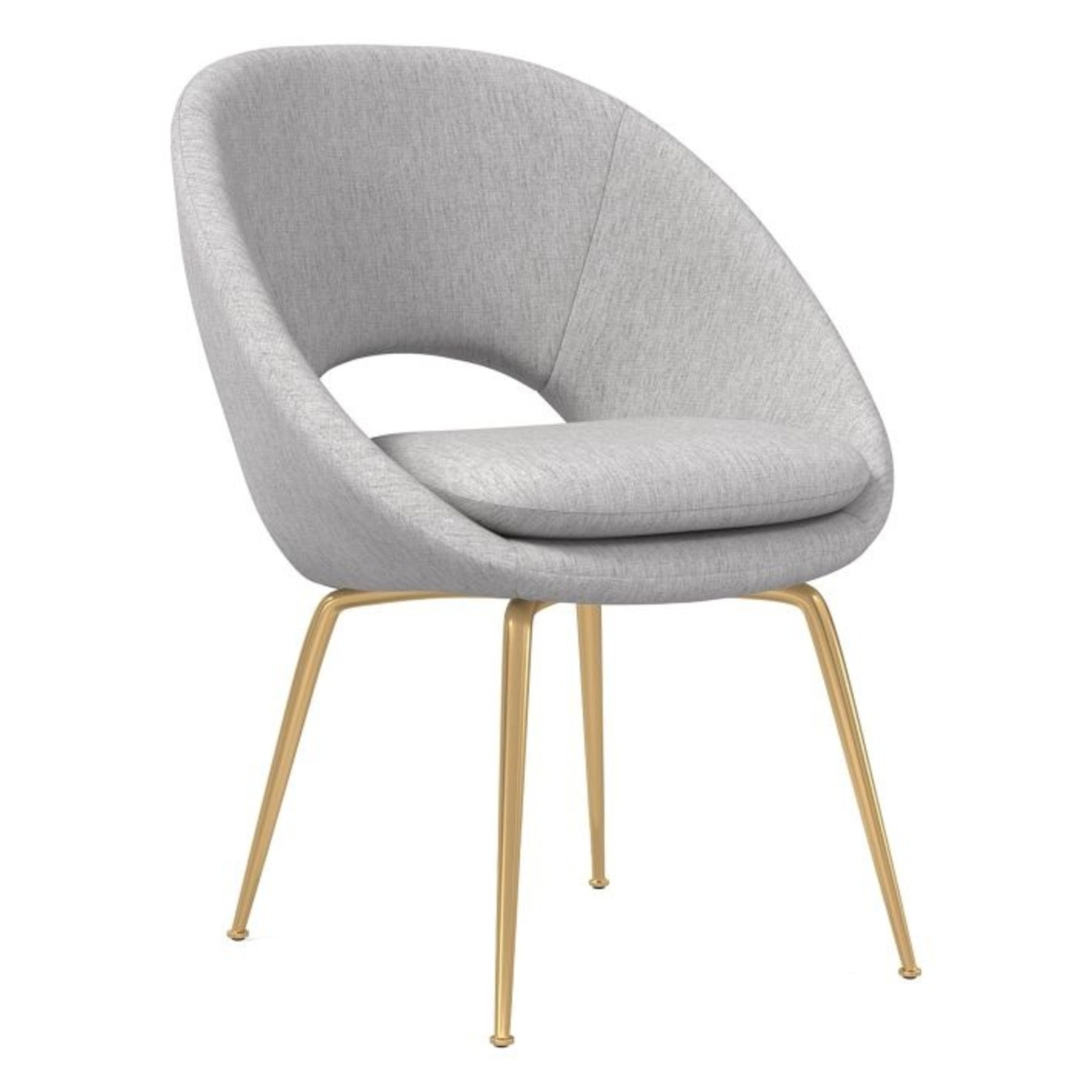 West Elm Orb Light Gray Chairs - image-4