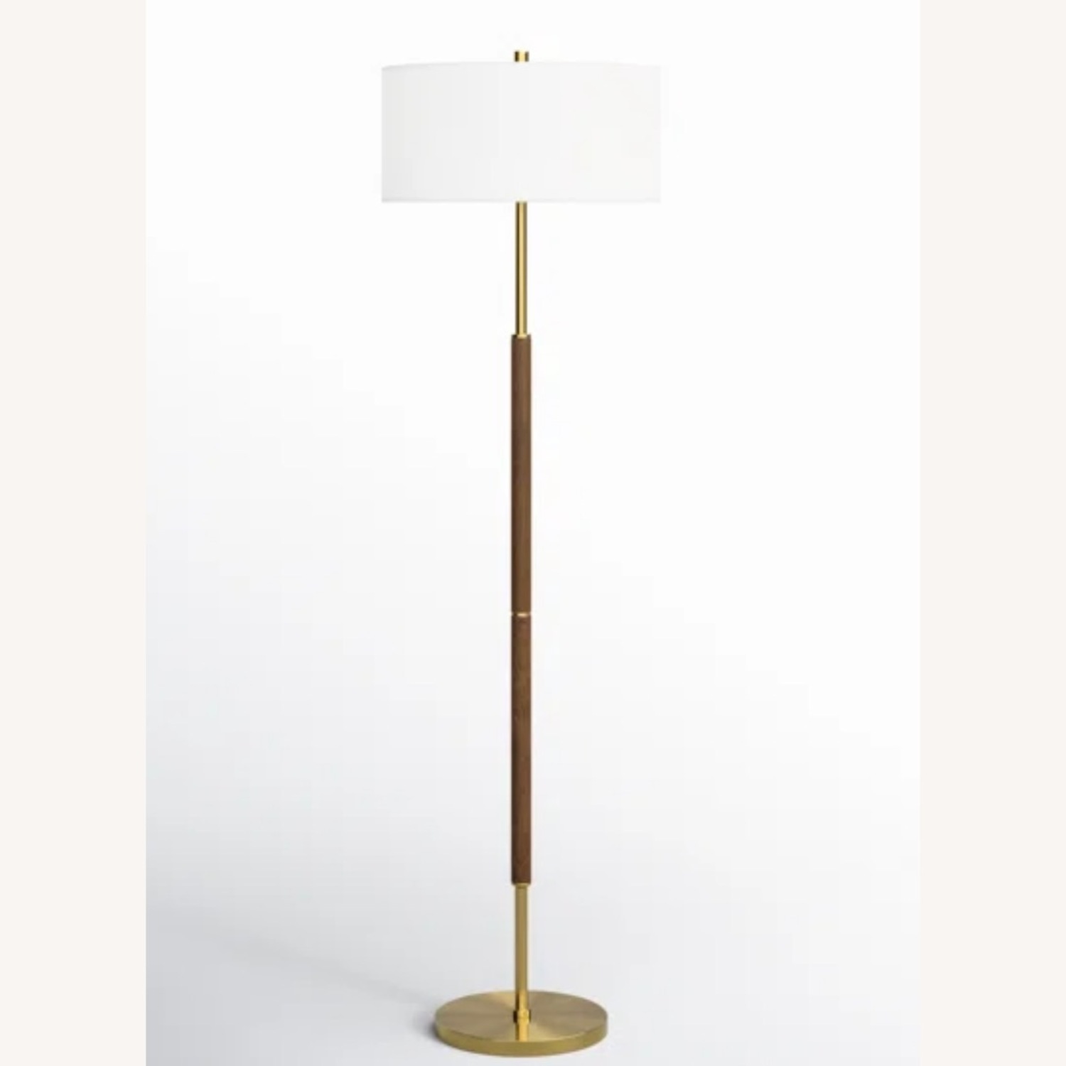 Joss & Main Olie Wooden and Gold Traditional Floor Lamp - image-1