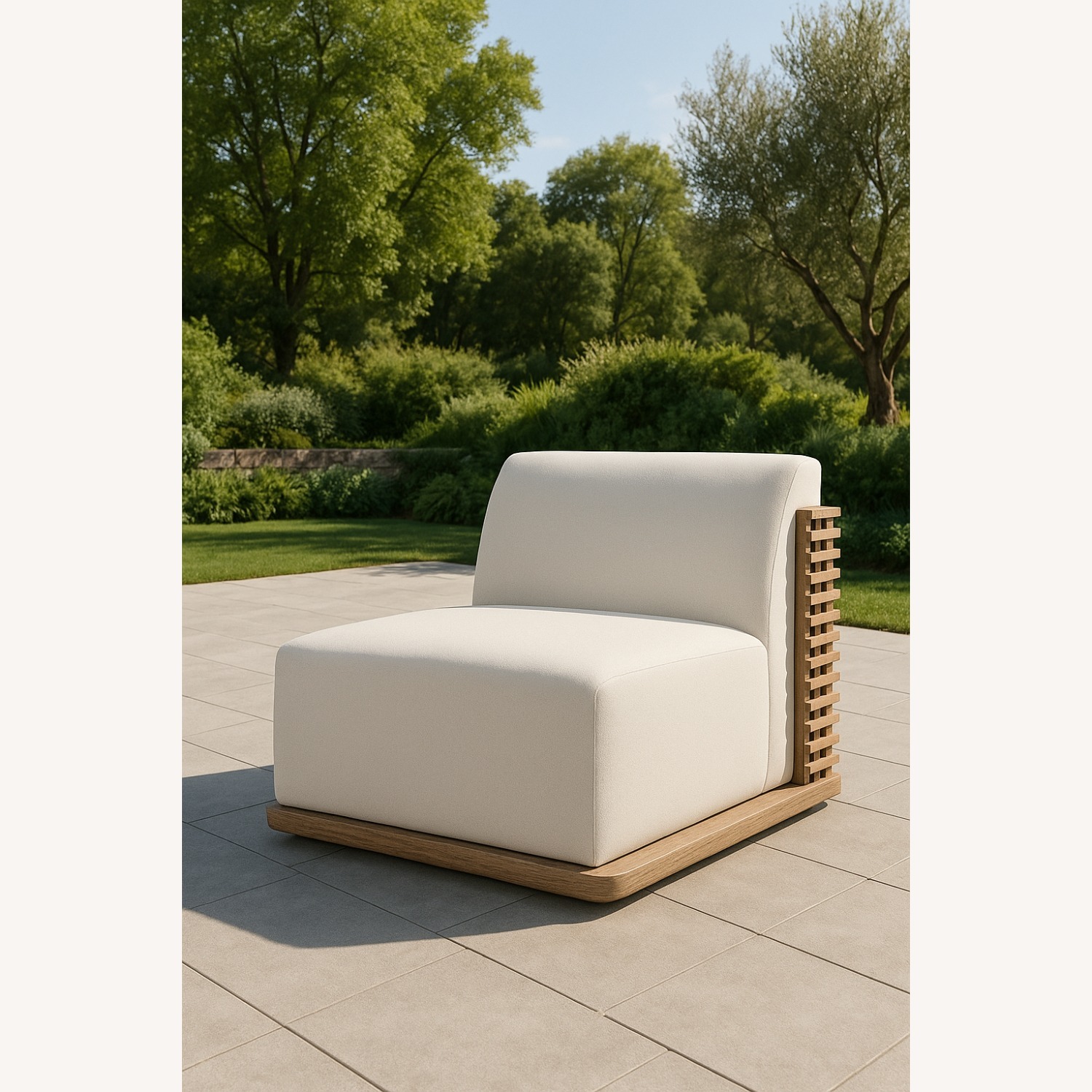 Restoration Hardware Trelica Teak Lounge Chair - image-0