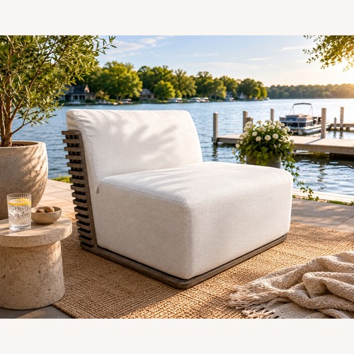 Used Restoration Hardware Trelica Teak Lounge Chair  for sale on AptDeco