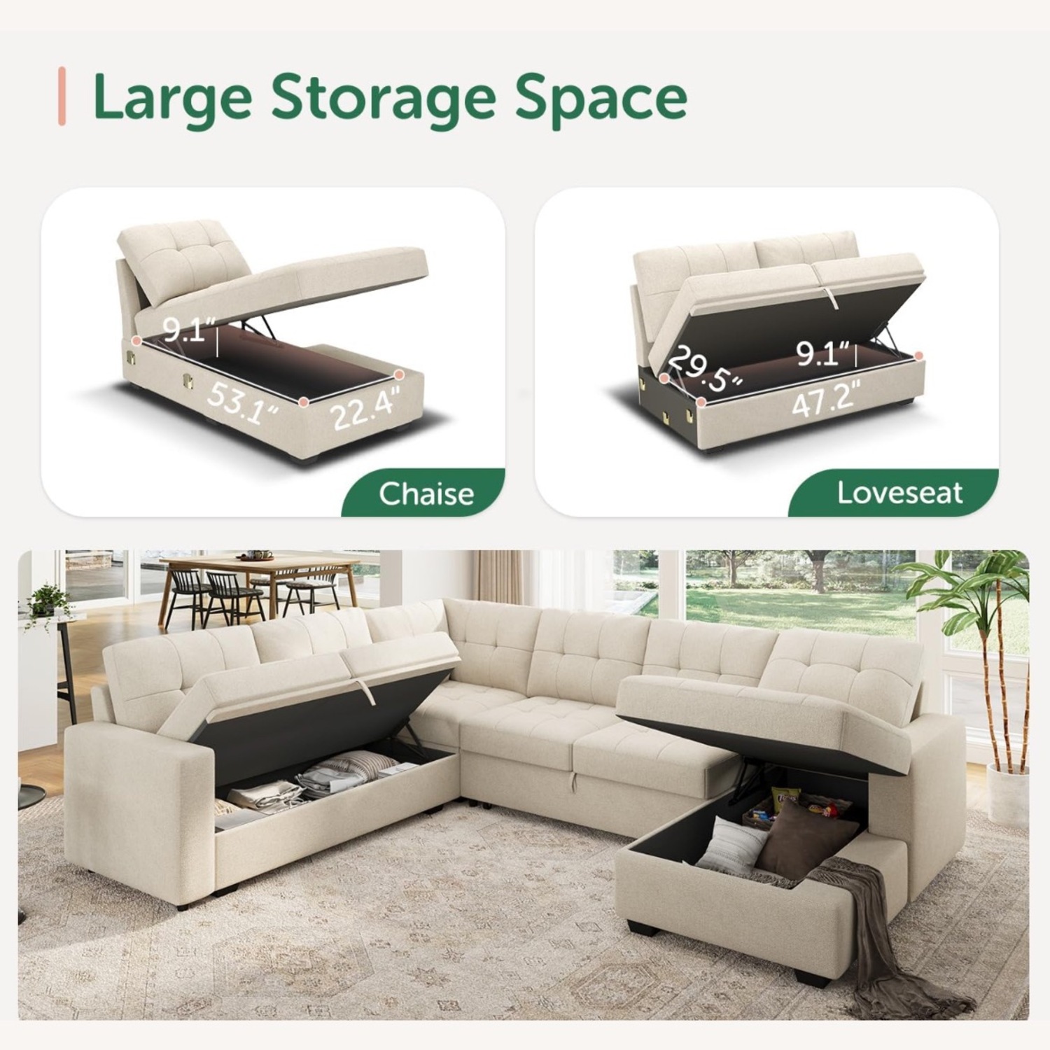Amazon Honbay Sofa Sleeper - image-3