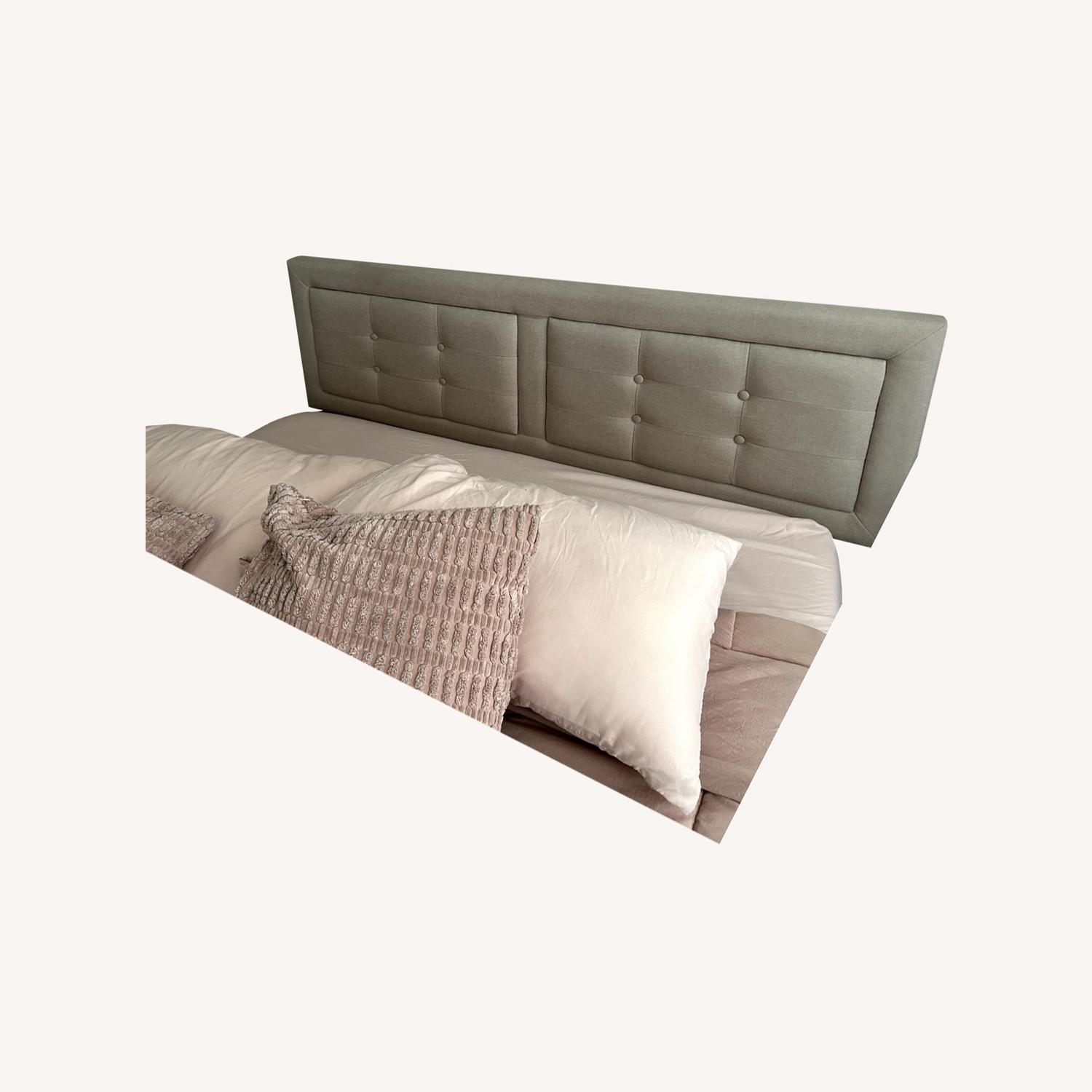 Amazon Beige Queen Size Bed Frame - image-0